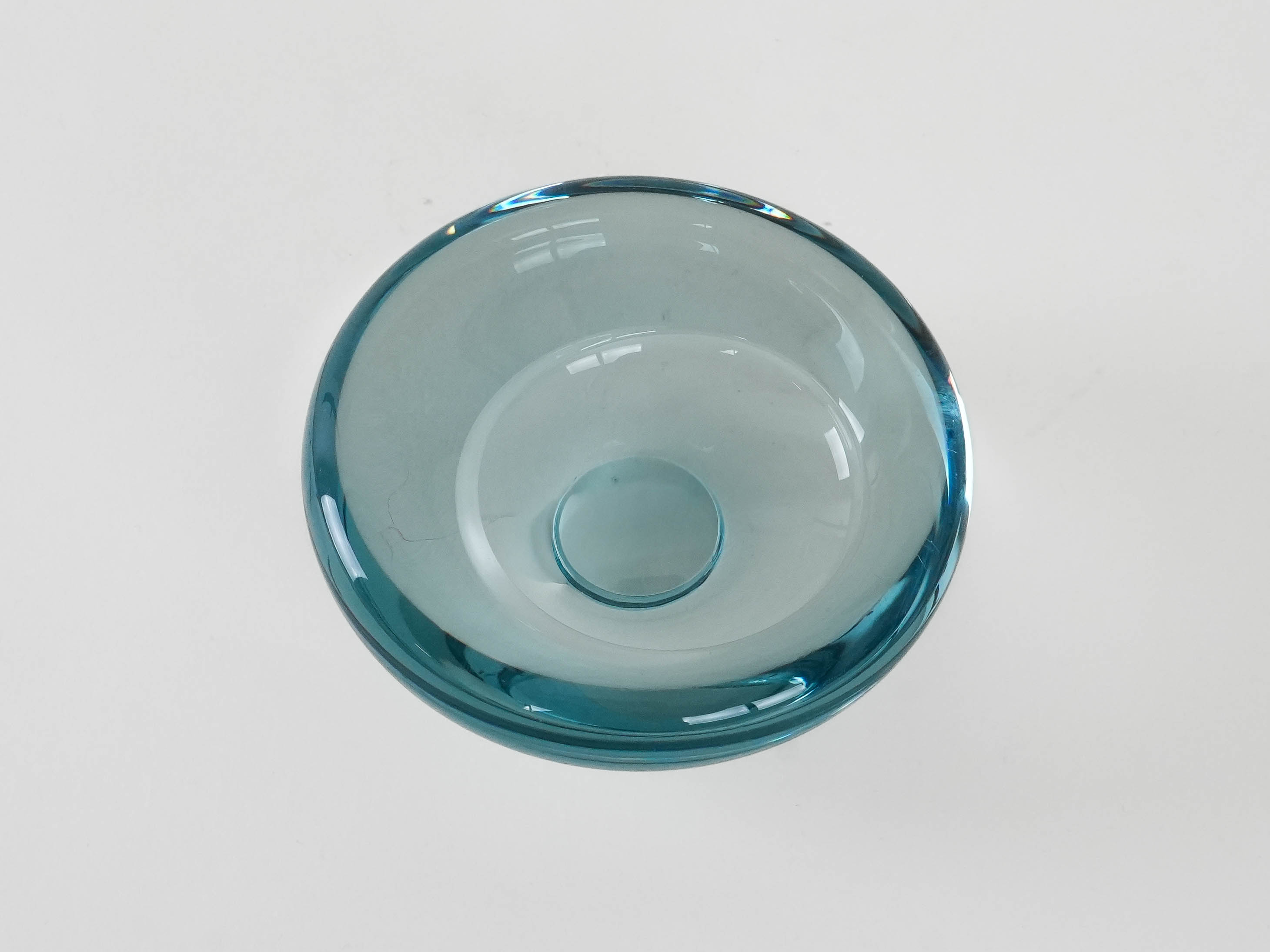 Glasschale Blau 1960er Jahre