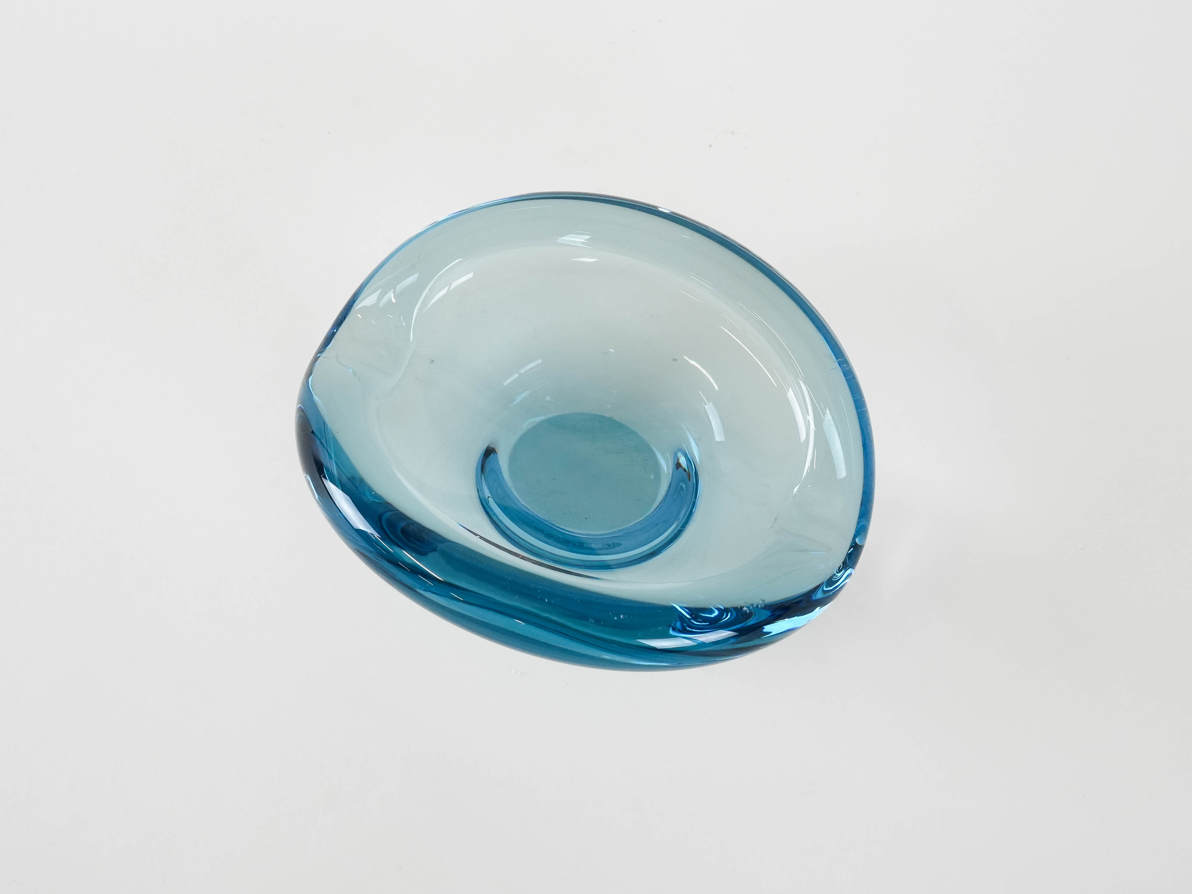Glasschale Blau 1960er