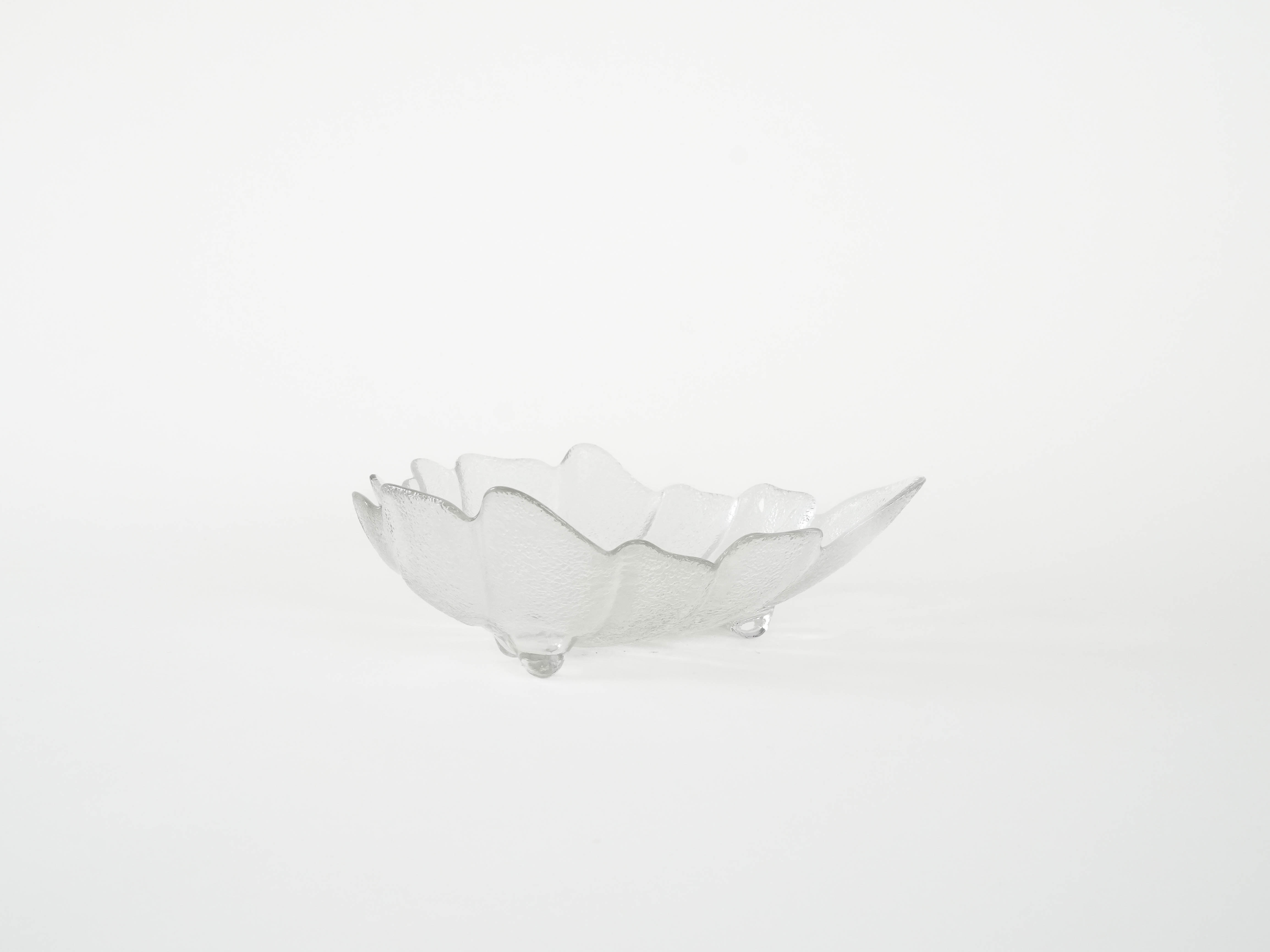 Glasschale Transparent 1970er Jahre