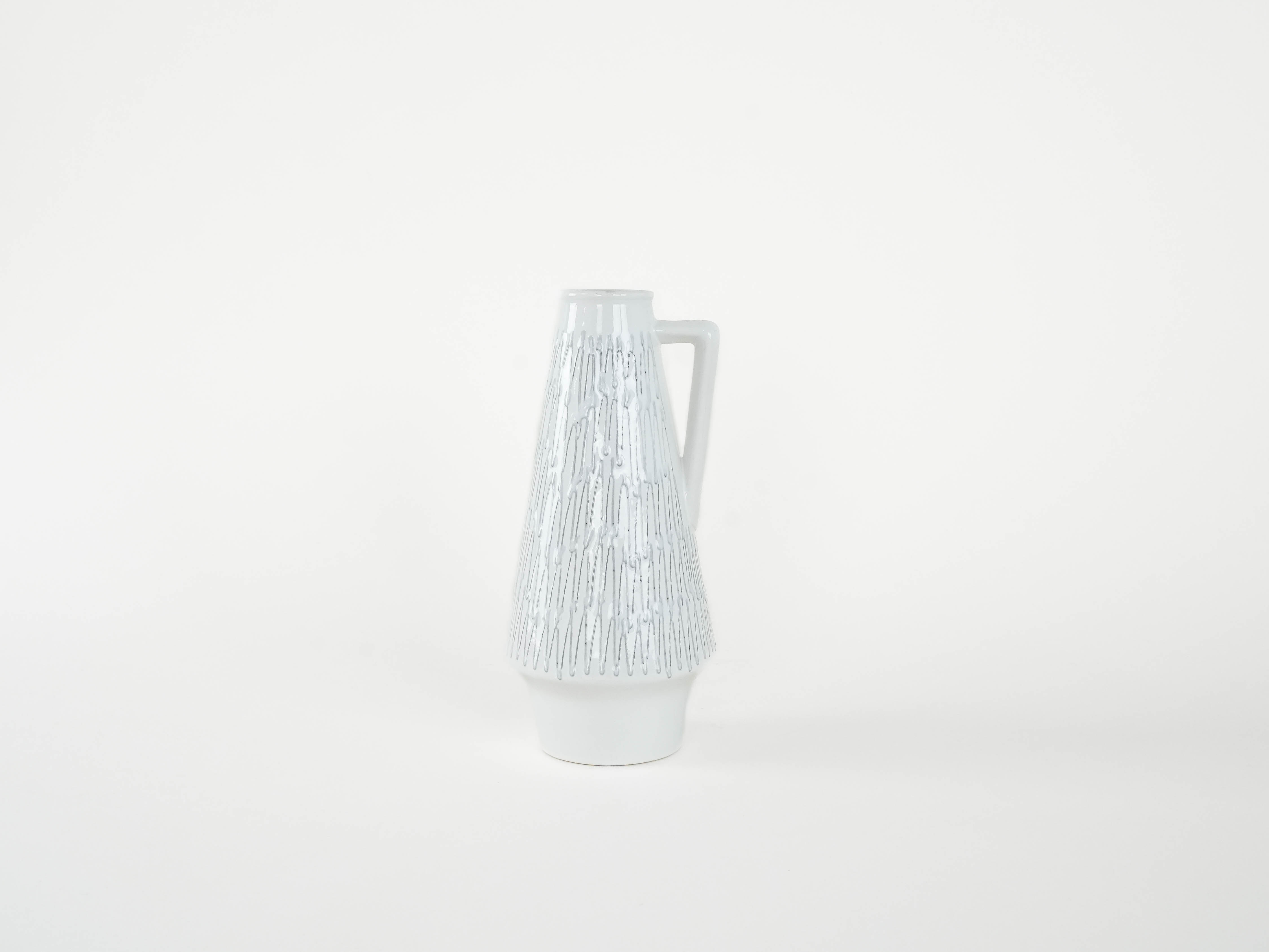 Fat Lava Keramikvase Weiß 1960er Jahre