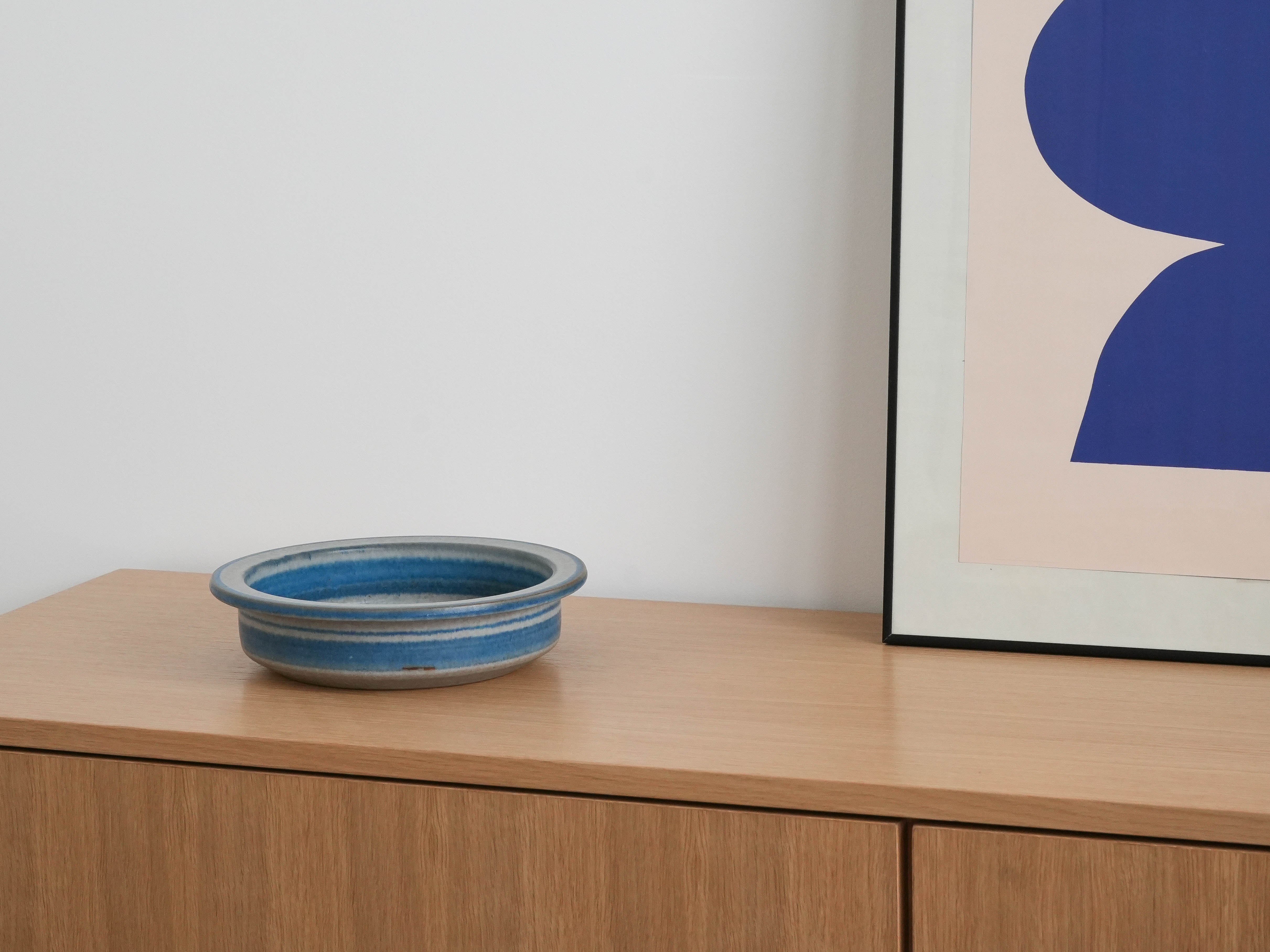 Ceramic bowl Blue 1960s