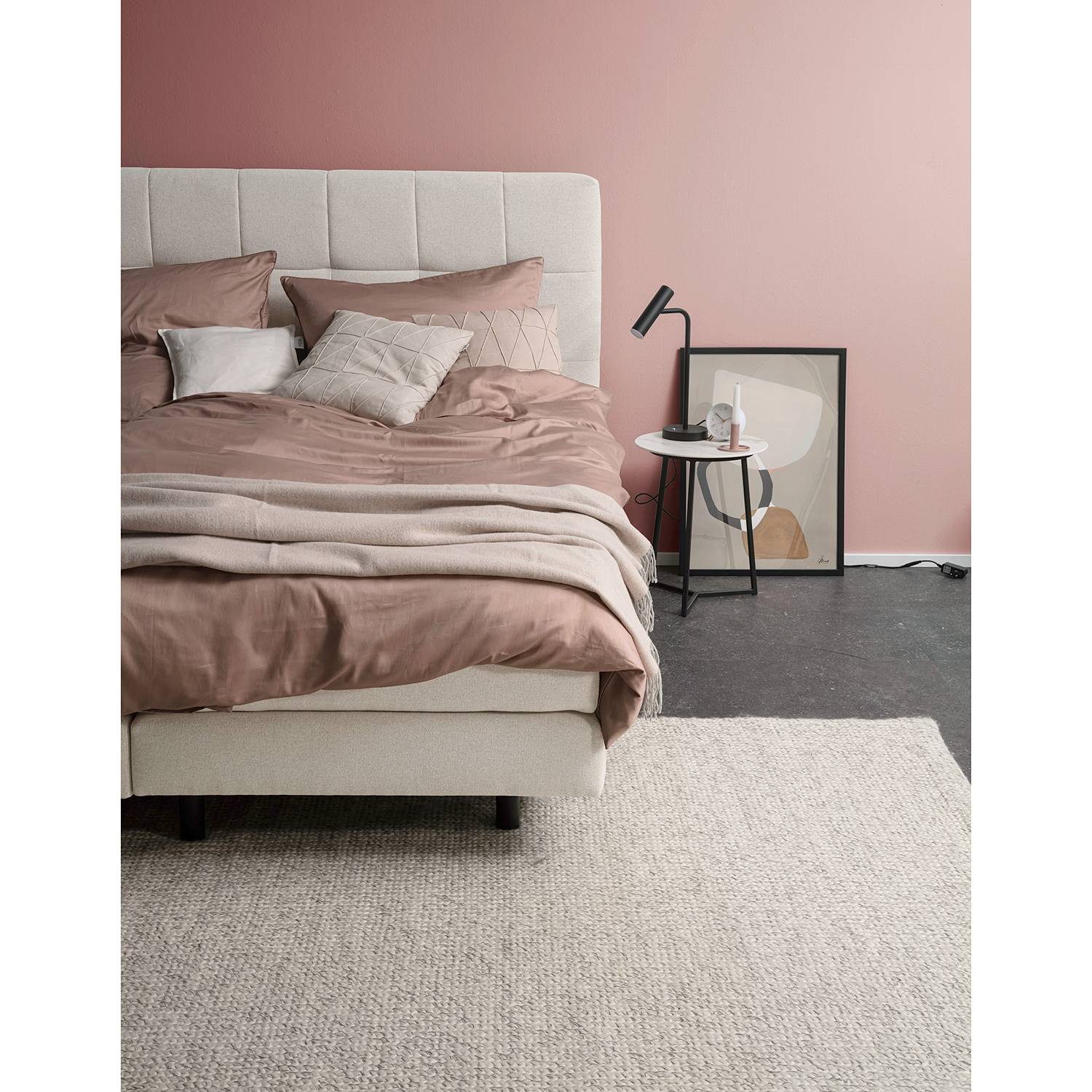 Pure Bettwäsche Baumwolle Rosa 135x200cm Kissen 80x80cm