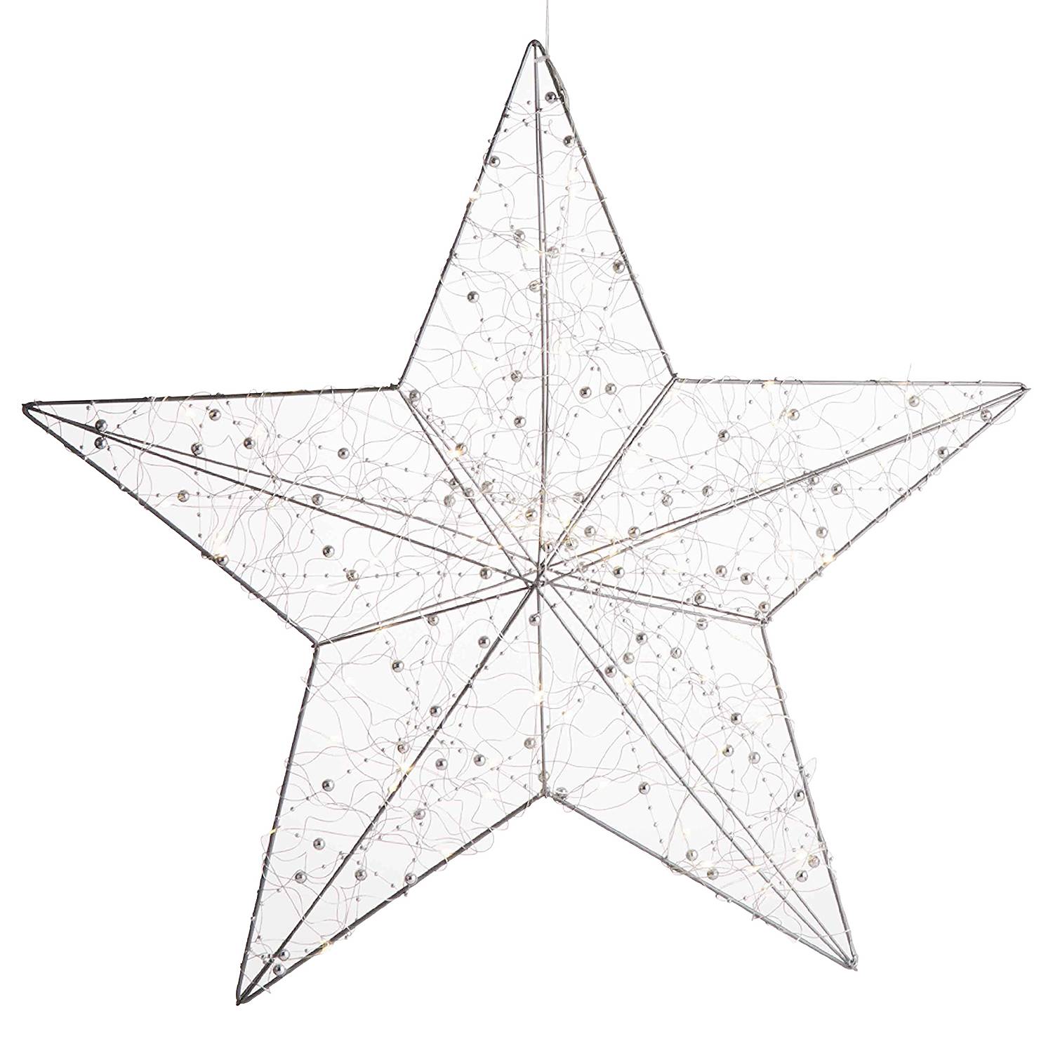 Shining Star LED 3D-Stern Kupfer Silber