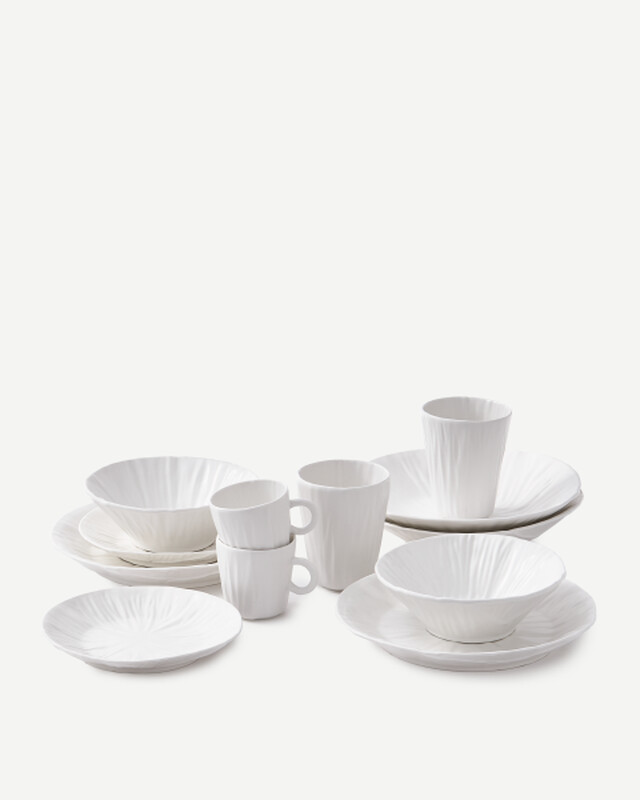 2x Packed Plate Ceramic White