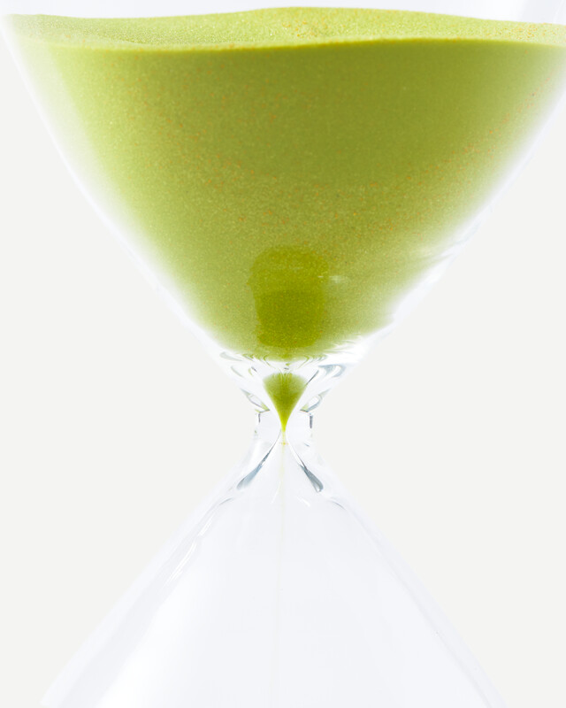 Hourglass Ball Glass Transparent Green