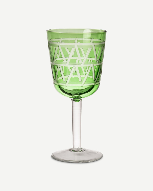 4x Tie Up Wine Glasses Set Multicolor