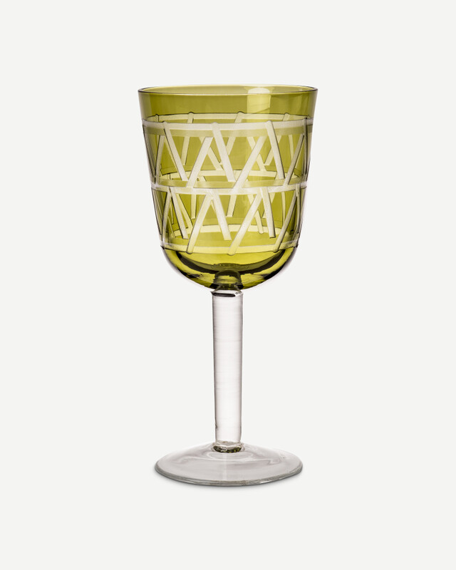 4x Tie Up Wine Glasses Set Multicolor