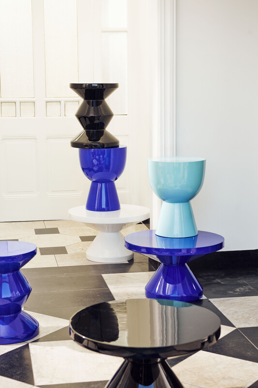 Zig Zag Stool Black