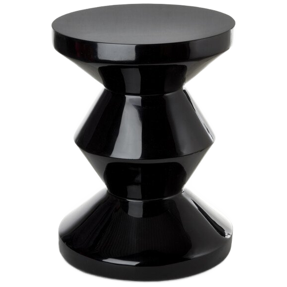 Zig Zag Hocker Schwarz 