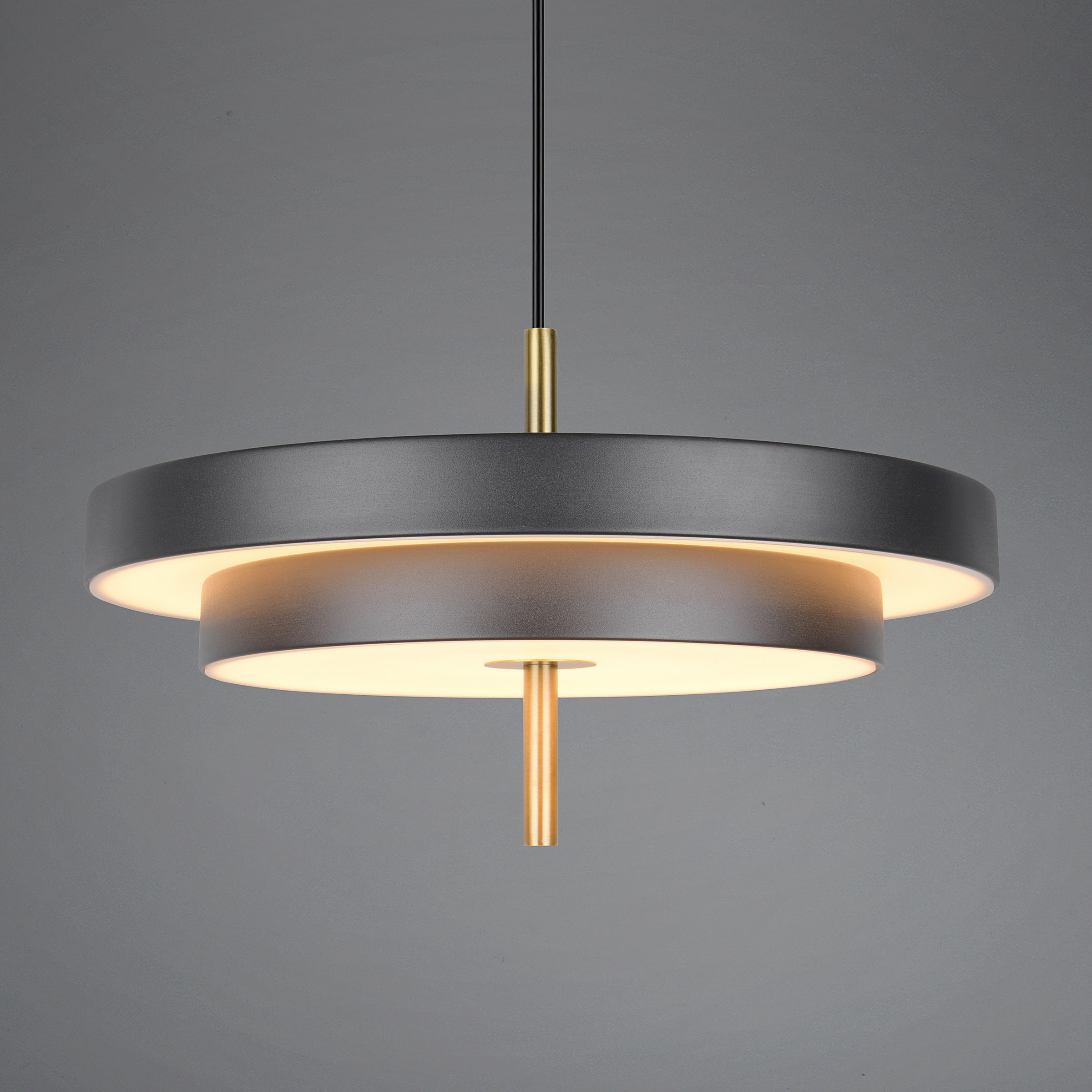 Keaton Pendelleuchte LED 1-flammig Eisen Schwarz 
