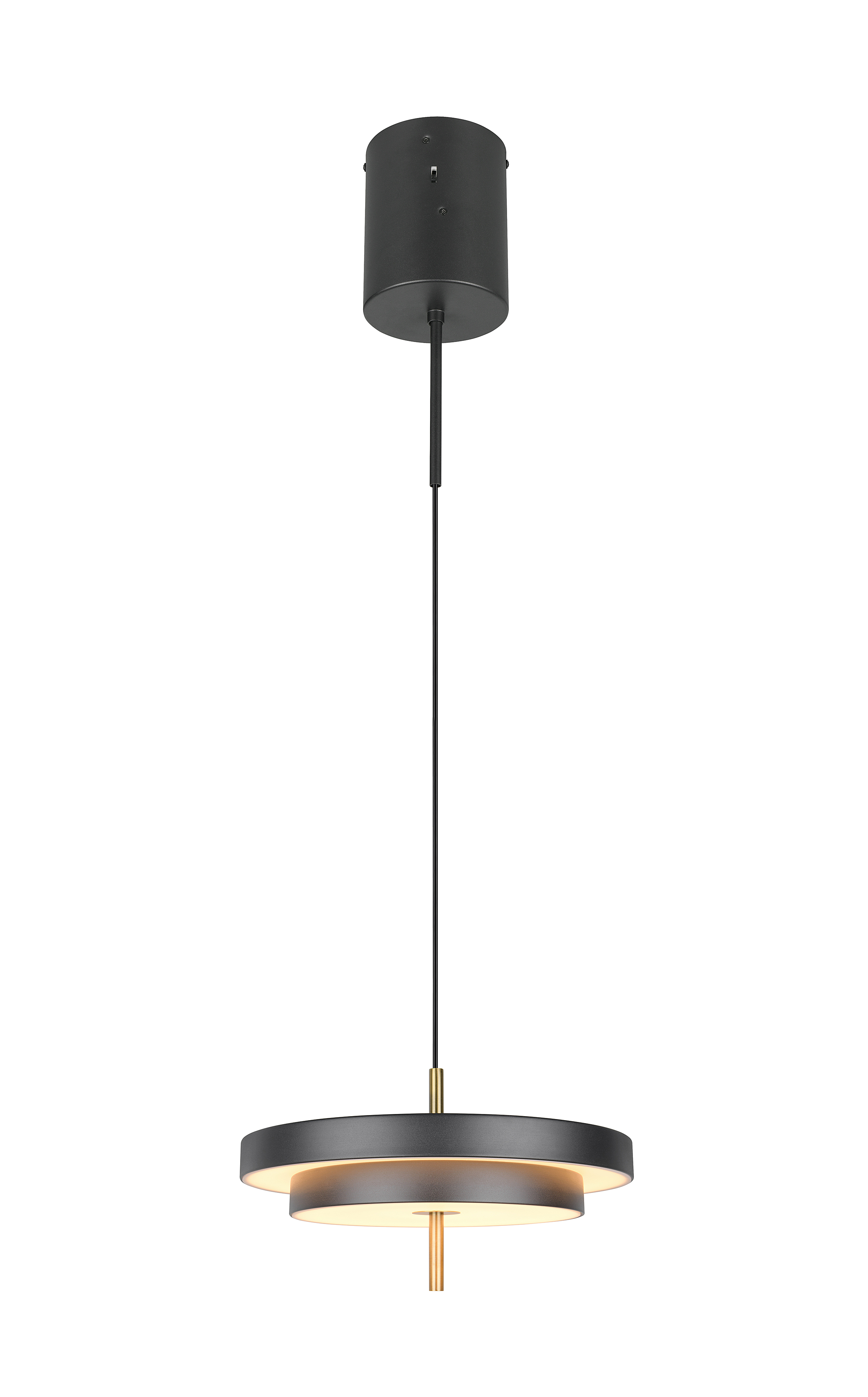 Keaton Lampada a sospensione LED a 1 luce Ferro Nero