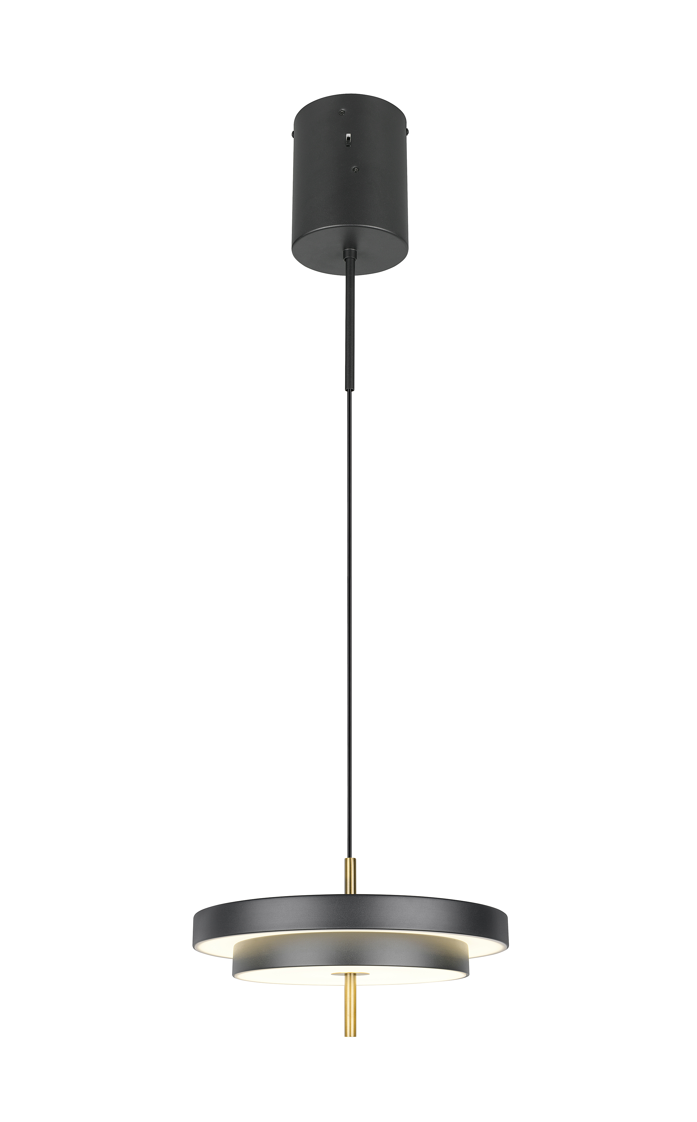 Keaton Lampada a sospensione LED a 1 luce Ferro Nero