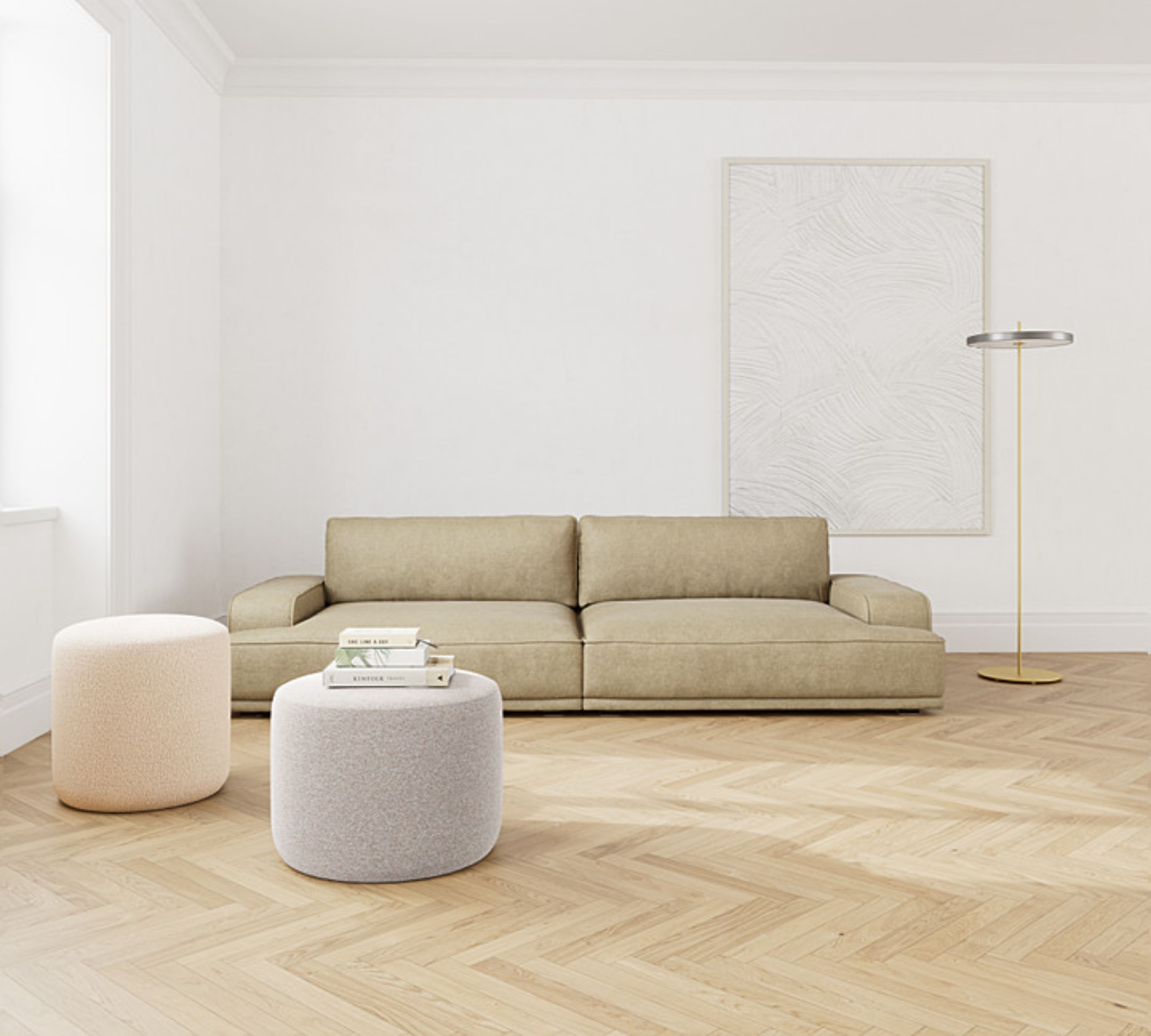 Leonora Sofa 3,5-Sitzer Moonlight Lark