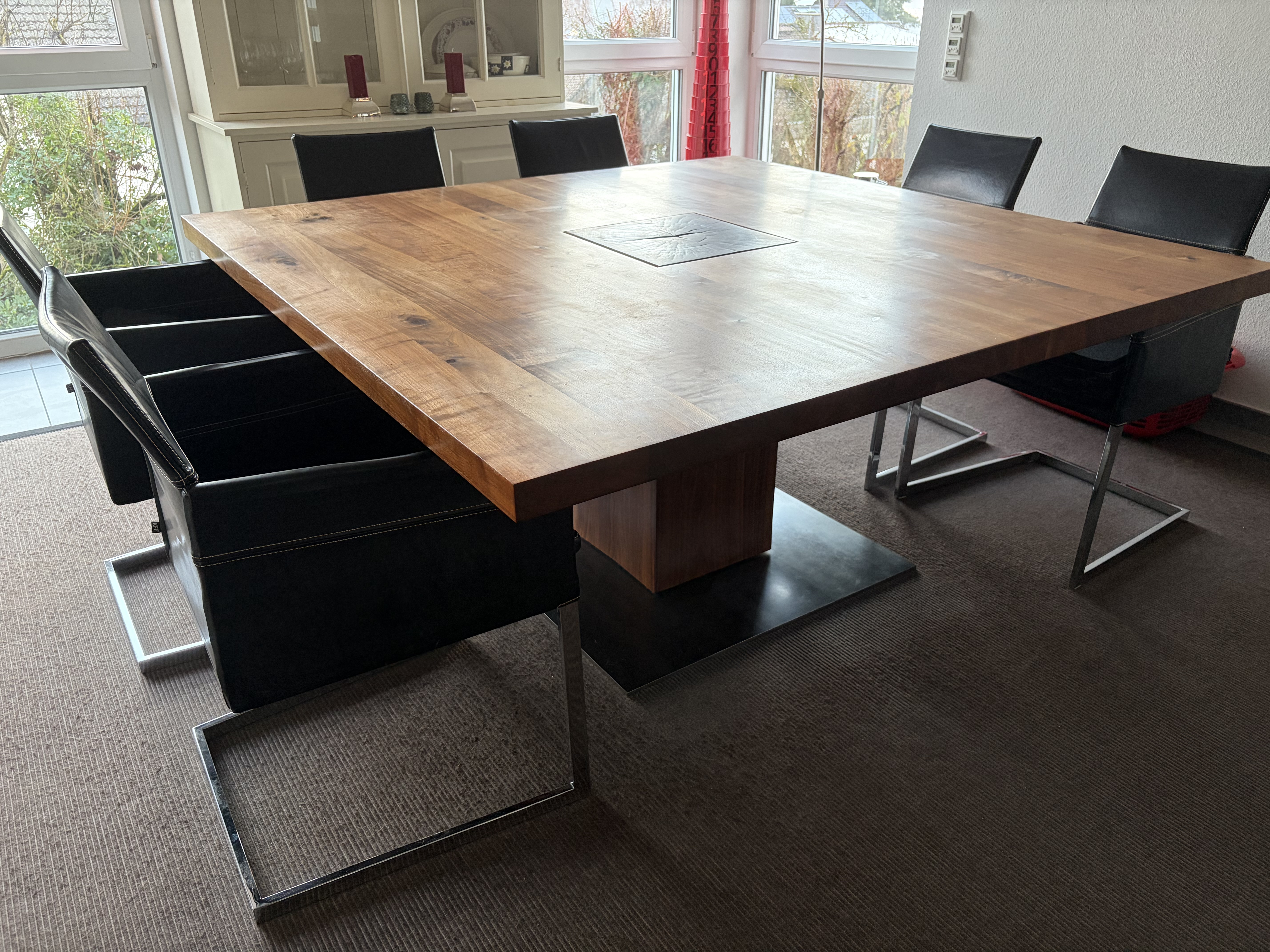 Boss Executive Quadrato Esstisch Holz Braun