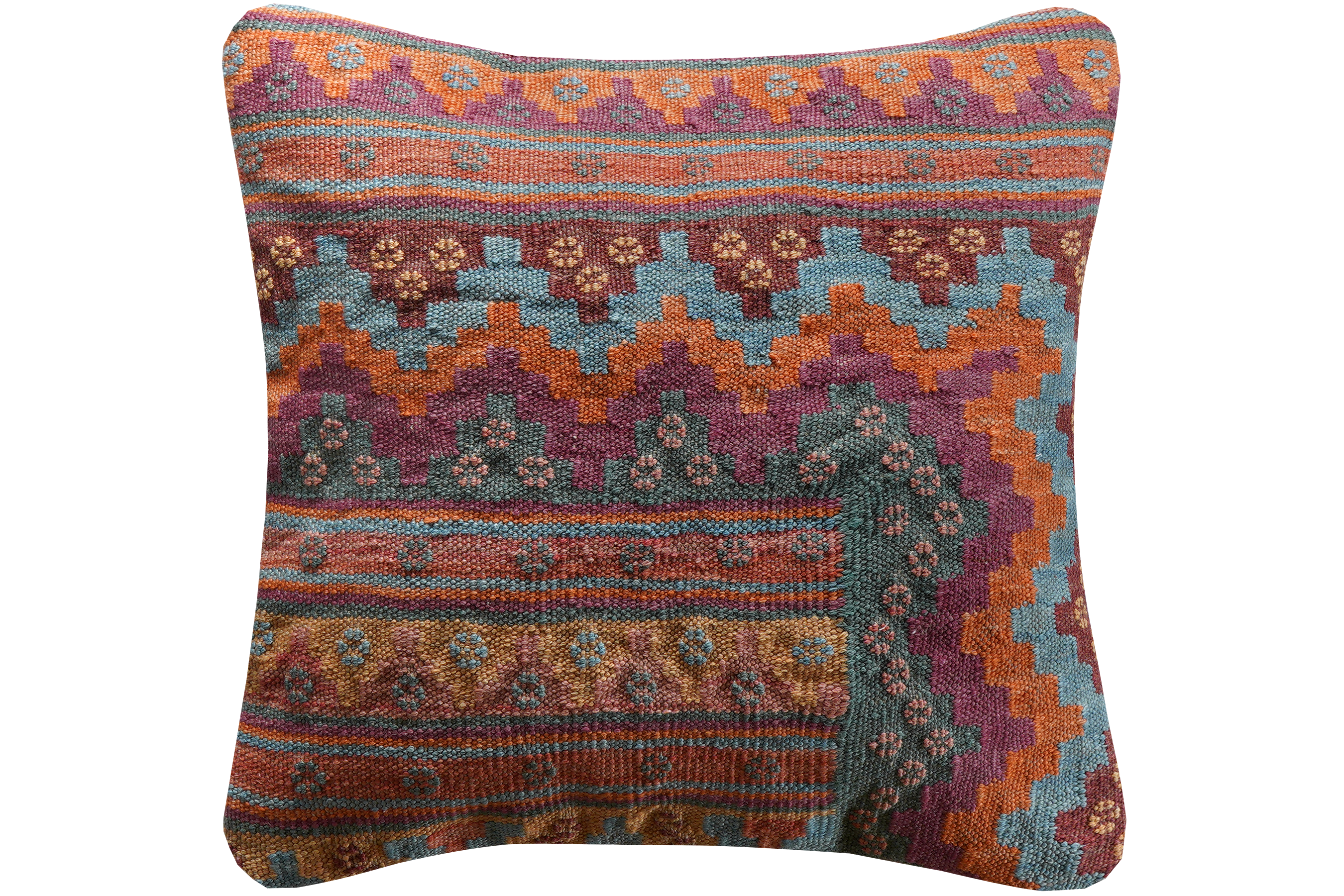 Carpet Pillow Wool Cotton Multicolored