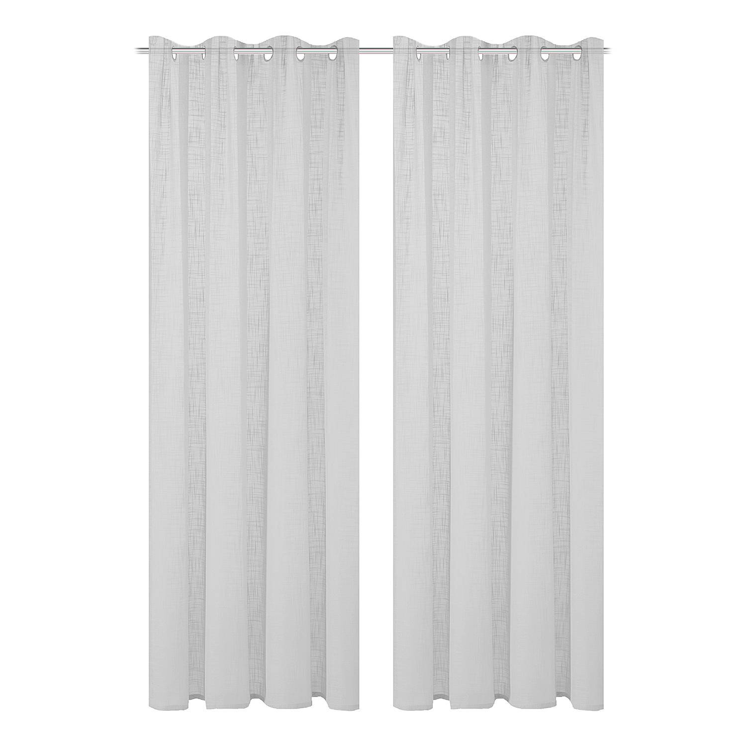 Ösenschal Softy 2er-Set Polyester Grau 140 x 225 cm