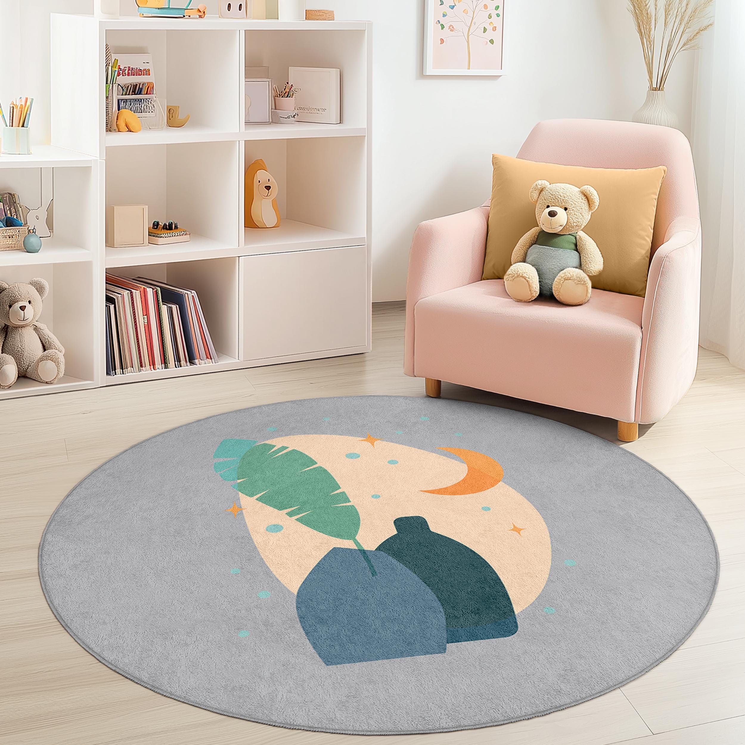 Art rug Multicolored Ø180cm