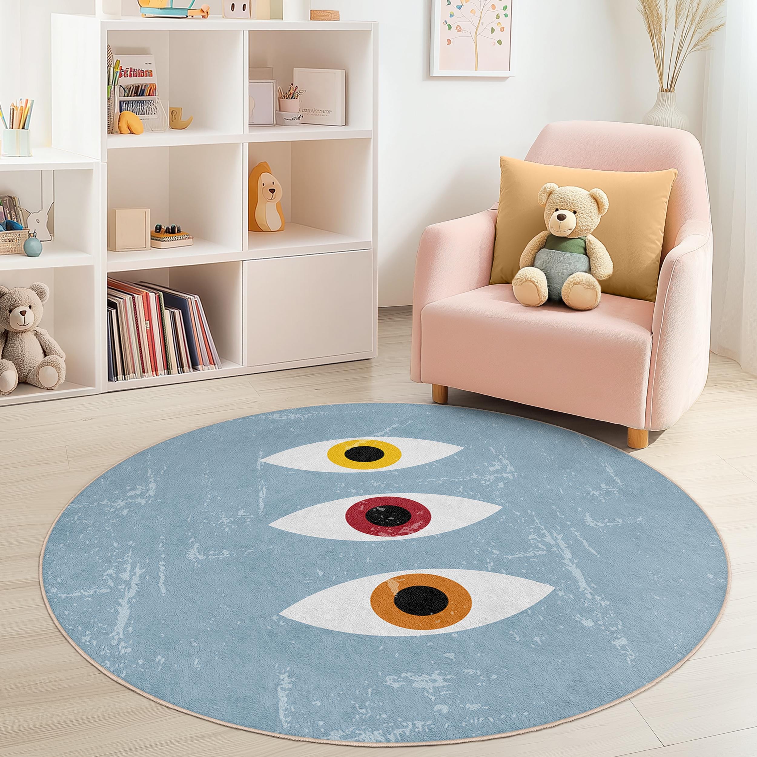 Children's rug Multicolored Ø120cm