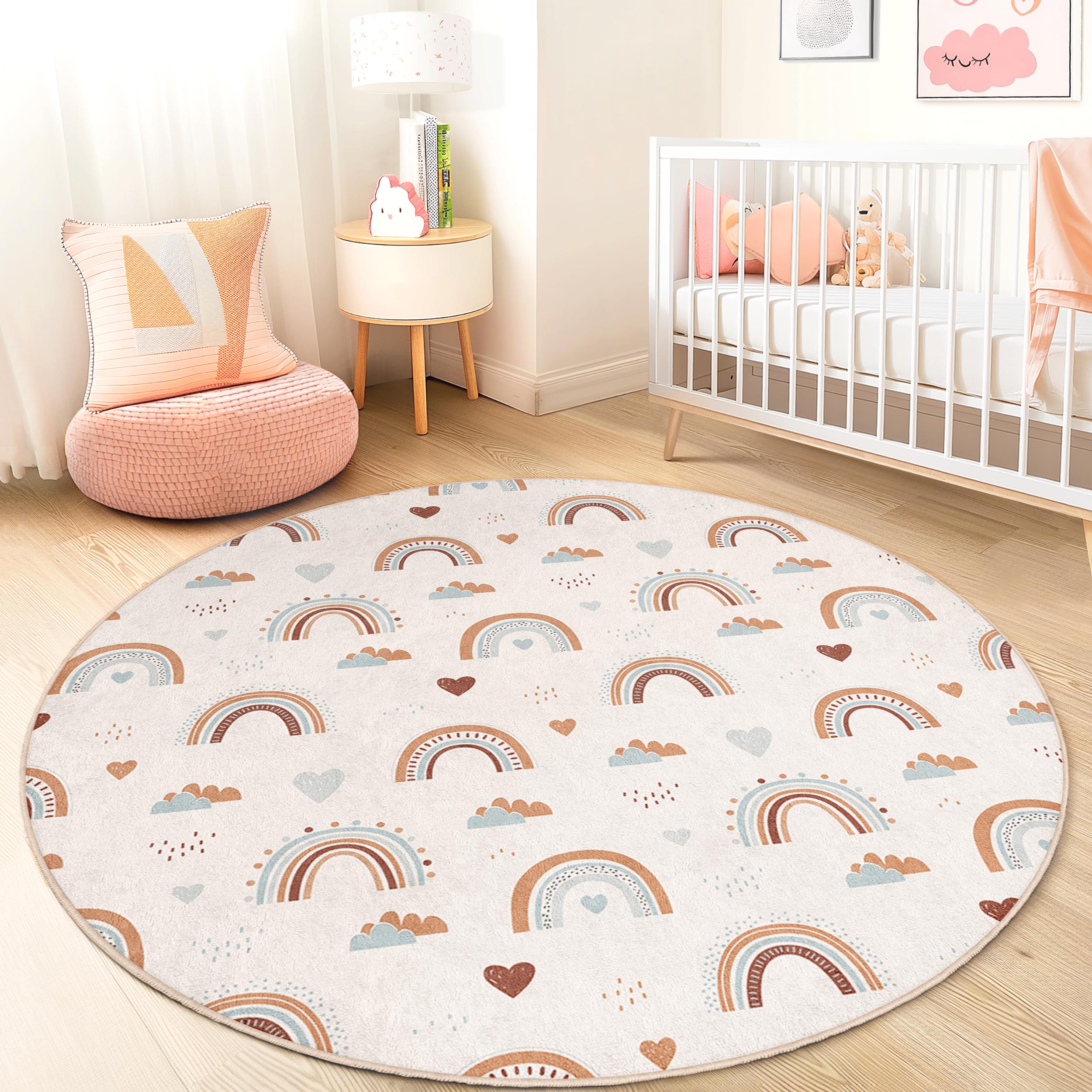 Rainbow Children's Rug Multicolored ⌀180cm