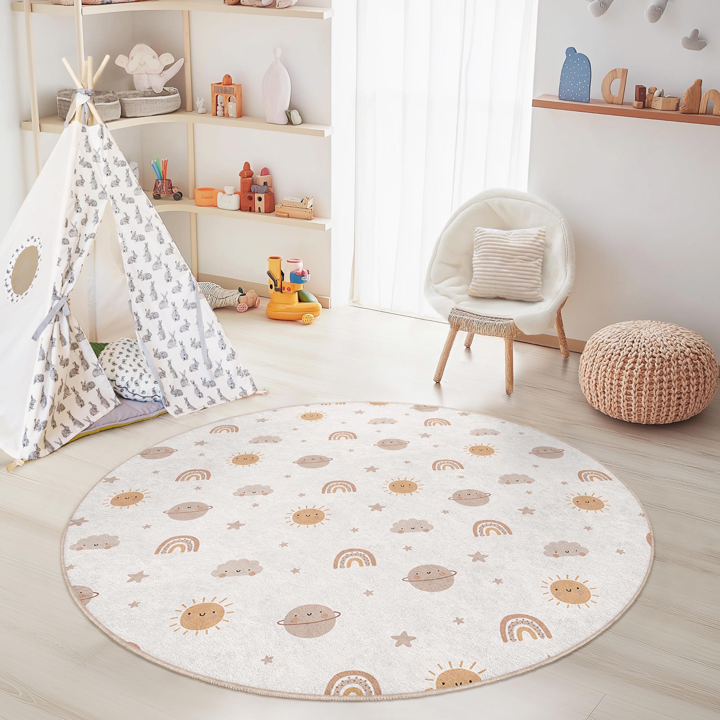 Sunny Sky Children's Rug Multicolor ⌀180cm