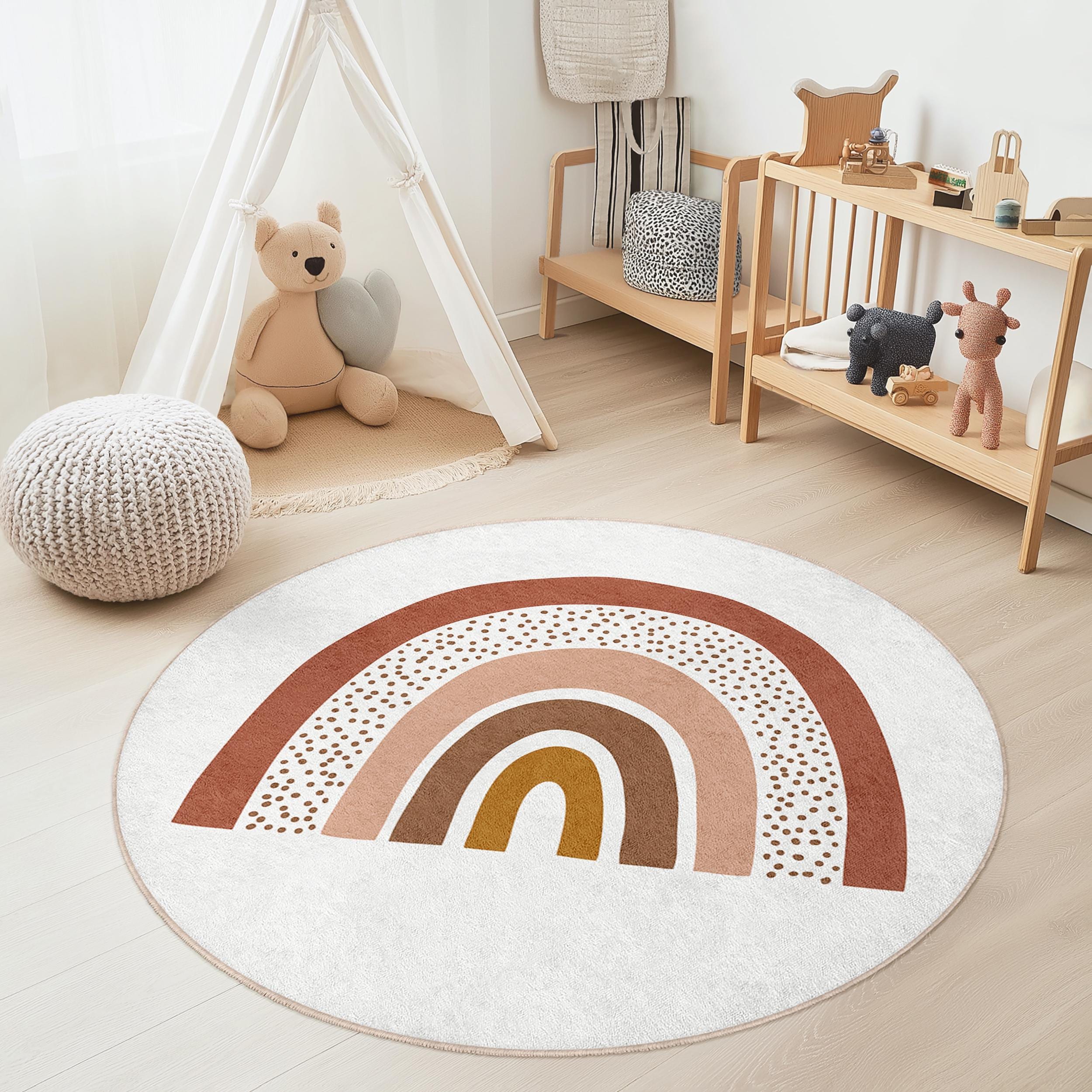 Regenbogen Kinderteppich Mehrfarbig Ø180cm