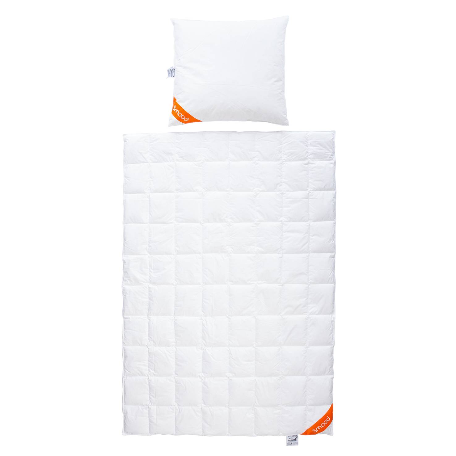 2-Teilig Daunenbett-Set Federn Daunen Weiß 135x200cm