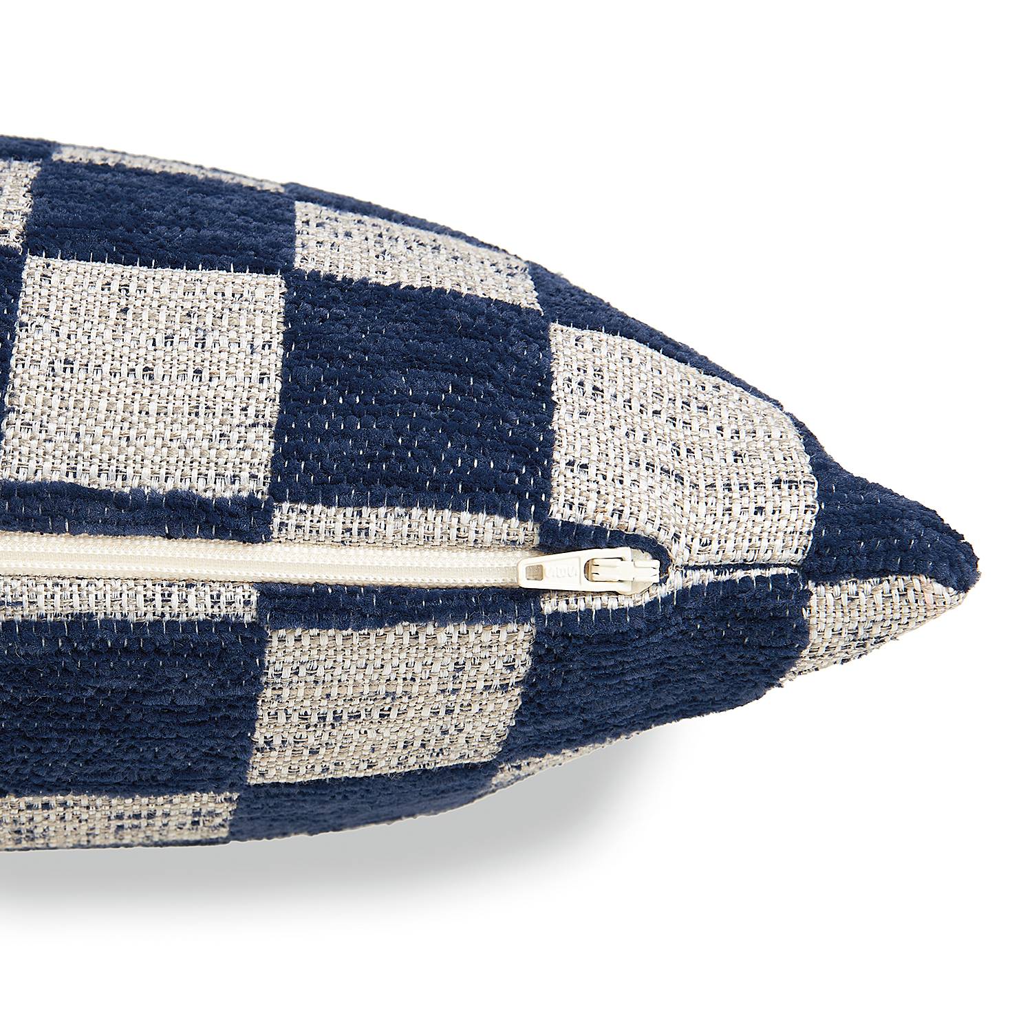 Checkerbox Cushion Cover Navy Blue 45x45cm