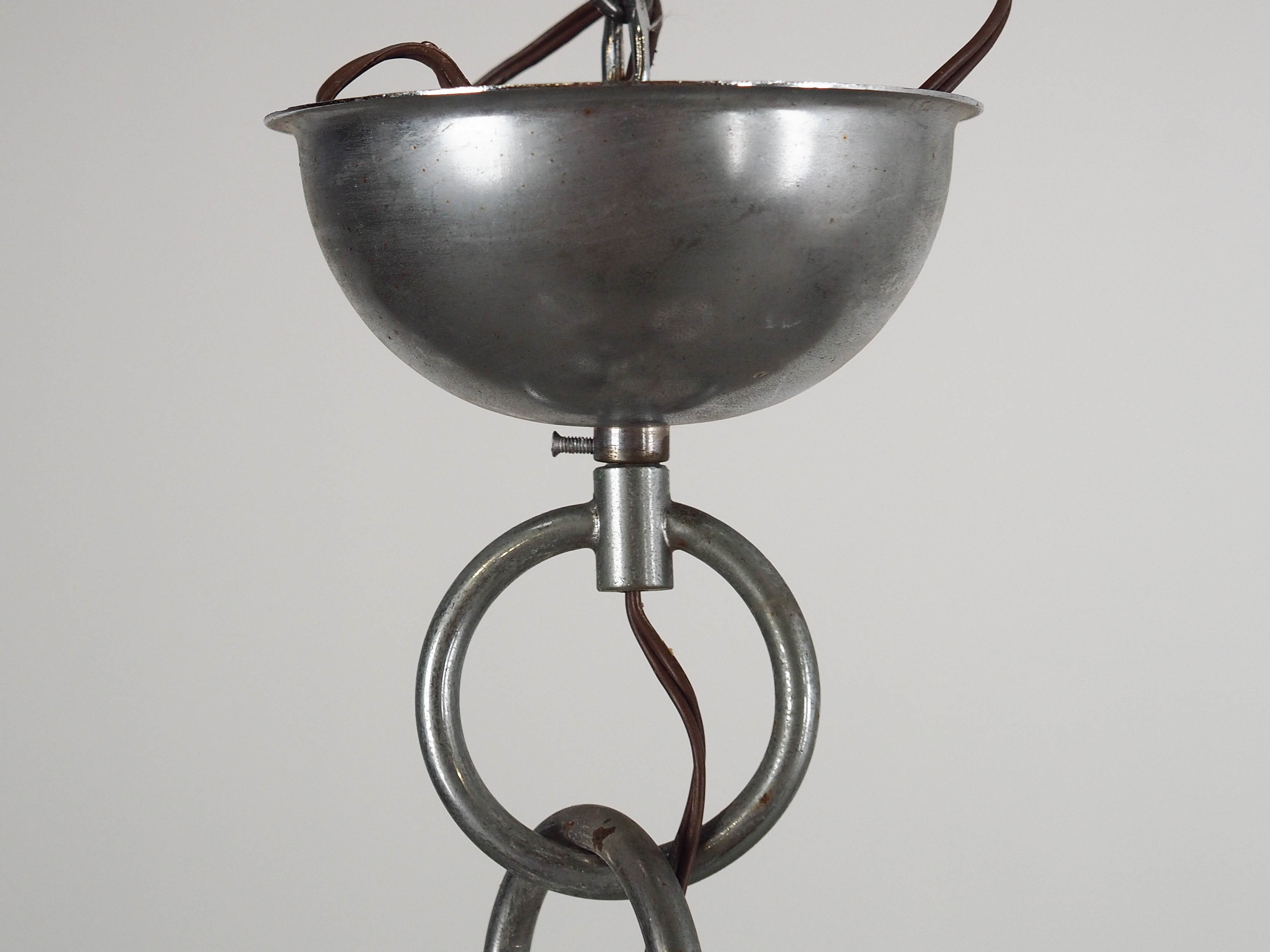 Hanging lamp Murano glass metal 1970s