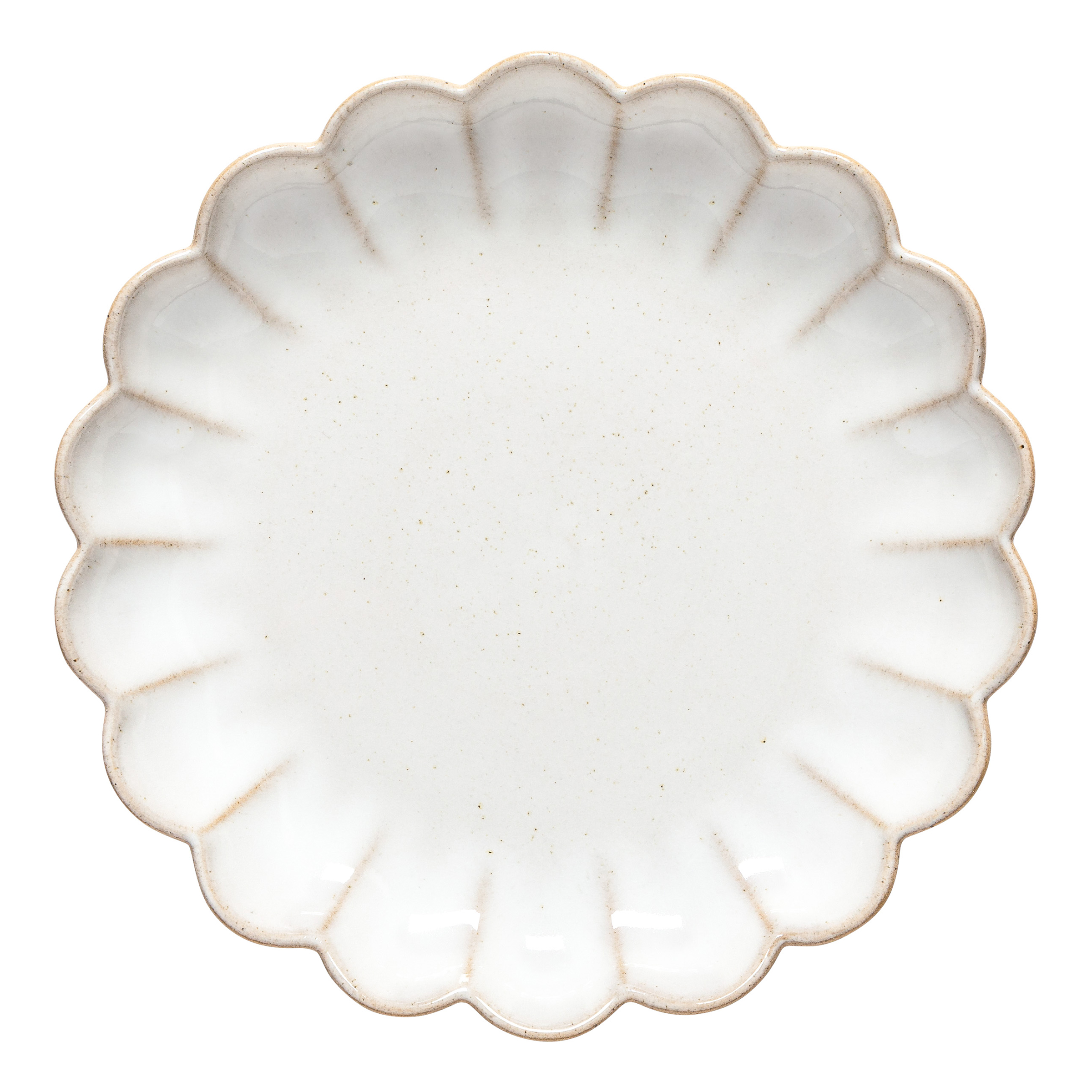 Marrakesh Speiseteller Steinzeug Beige Weiß Ø22cm