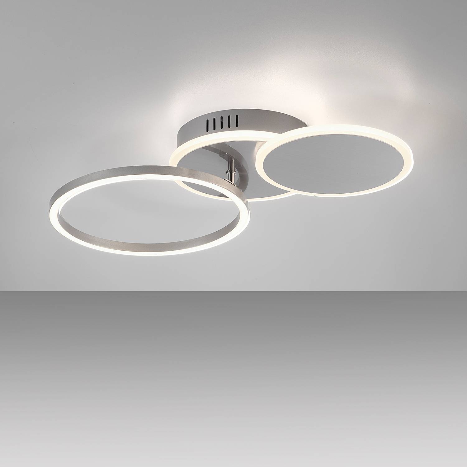 1-Flammig Sevent Typ A LED-Deckenleuchte Aluminium Silber