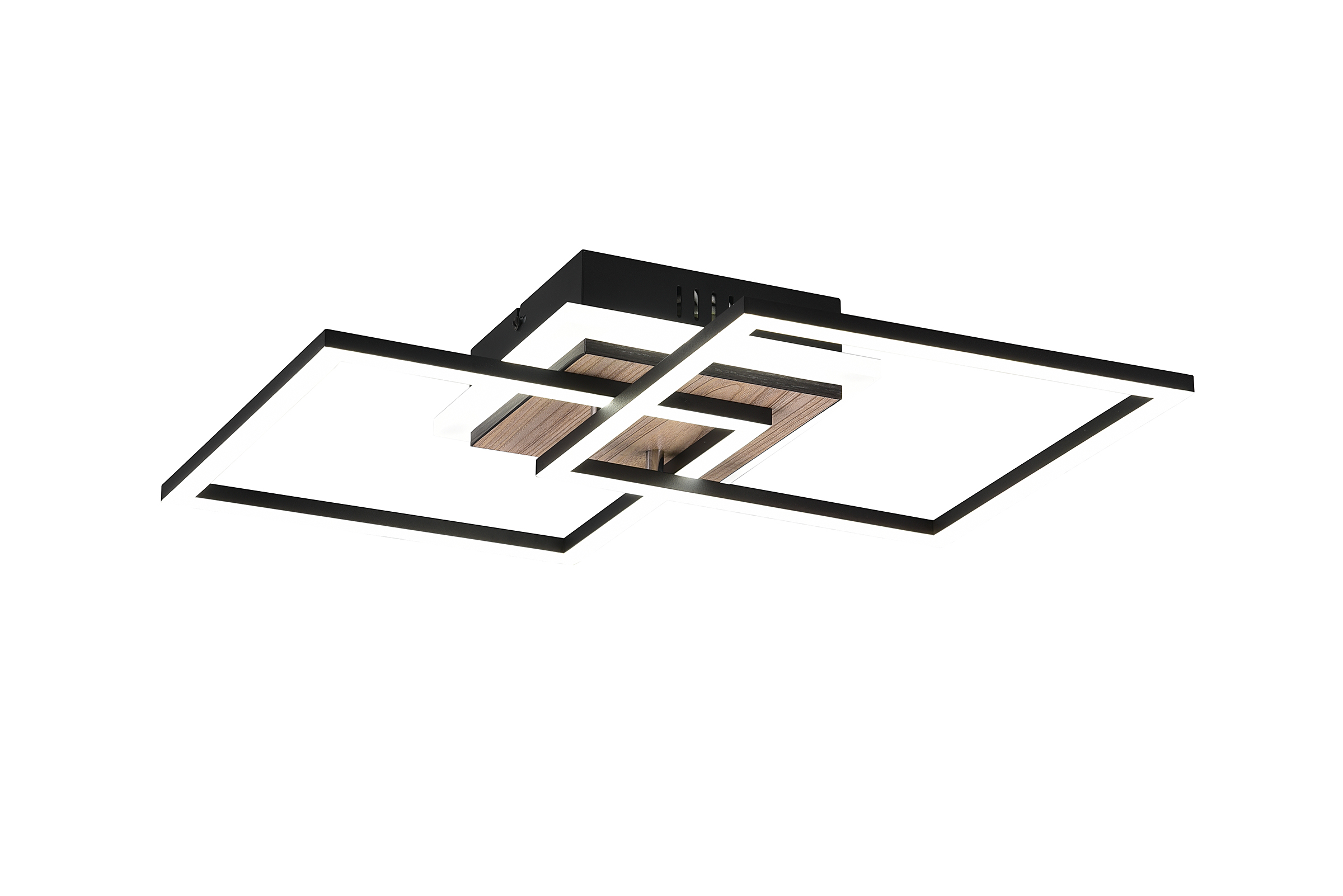 1-Light Giro LED Ceiling Light Iron Brown Black 