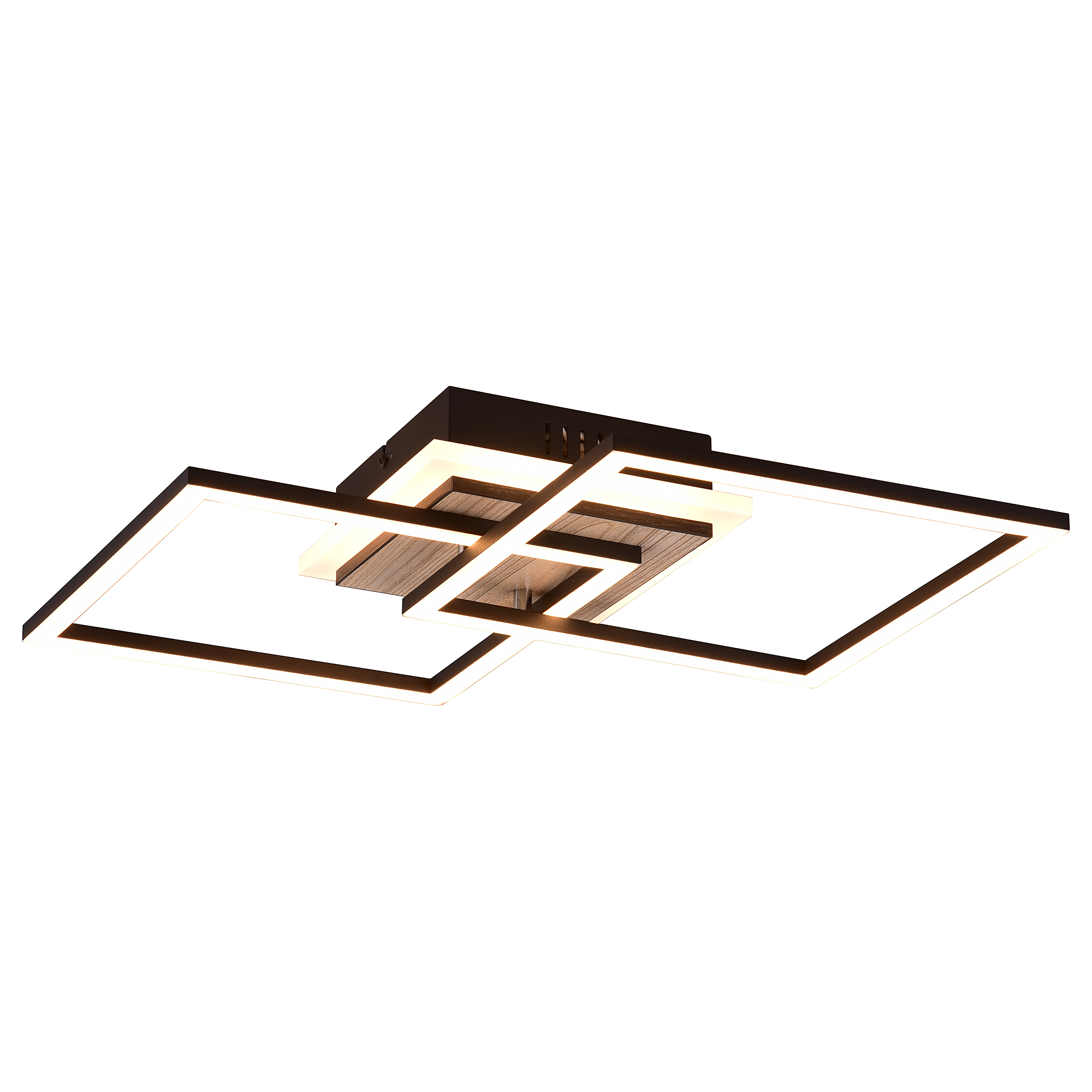 1-Light Giro LED Ceiling Light Iron Brown Black 