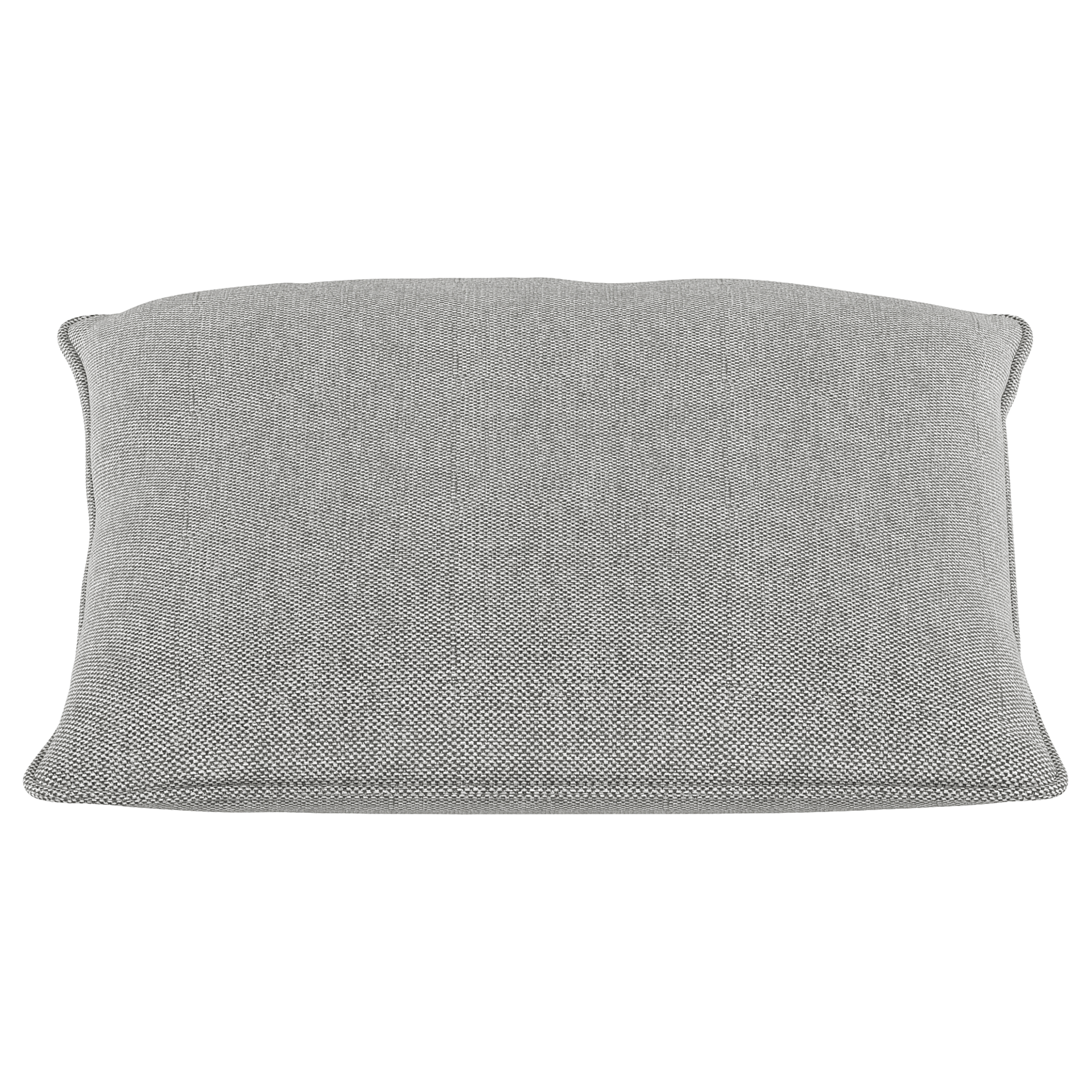 2x Hudson Lounge Cushion Set Woven Fabric Saia Light Grey 75x75x17cm