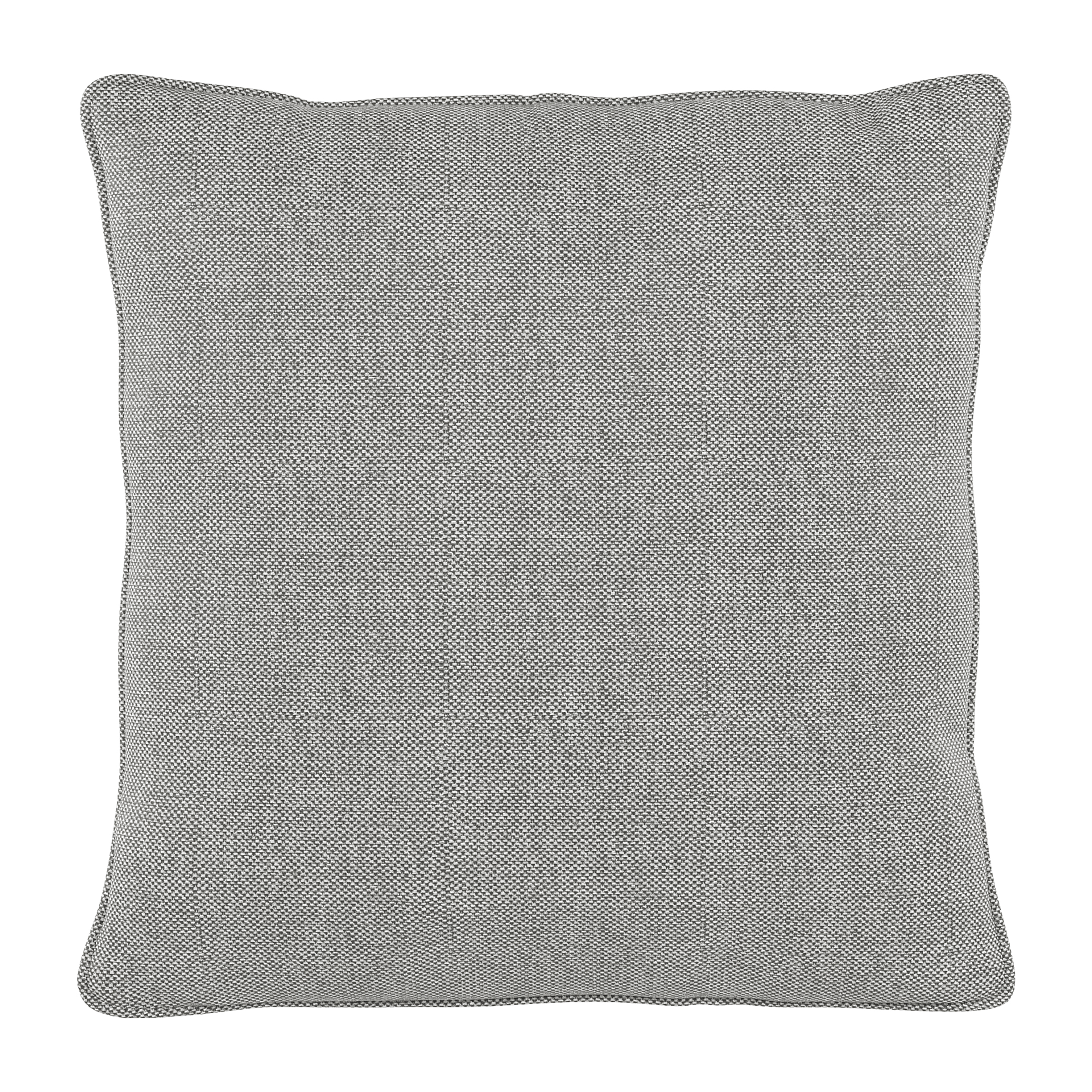 2x Hudson Lounge Cushion Set Woven Fabric Saia Light Grey 75x75x17cm