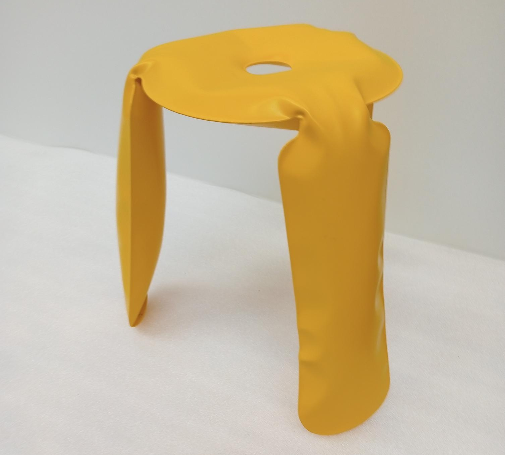 Plopp Mini Stool Steel Yellow Matte