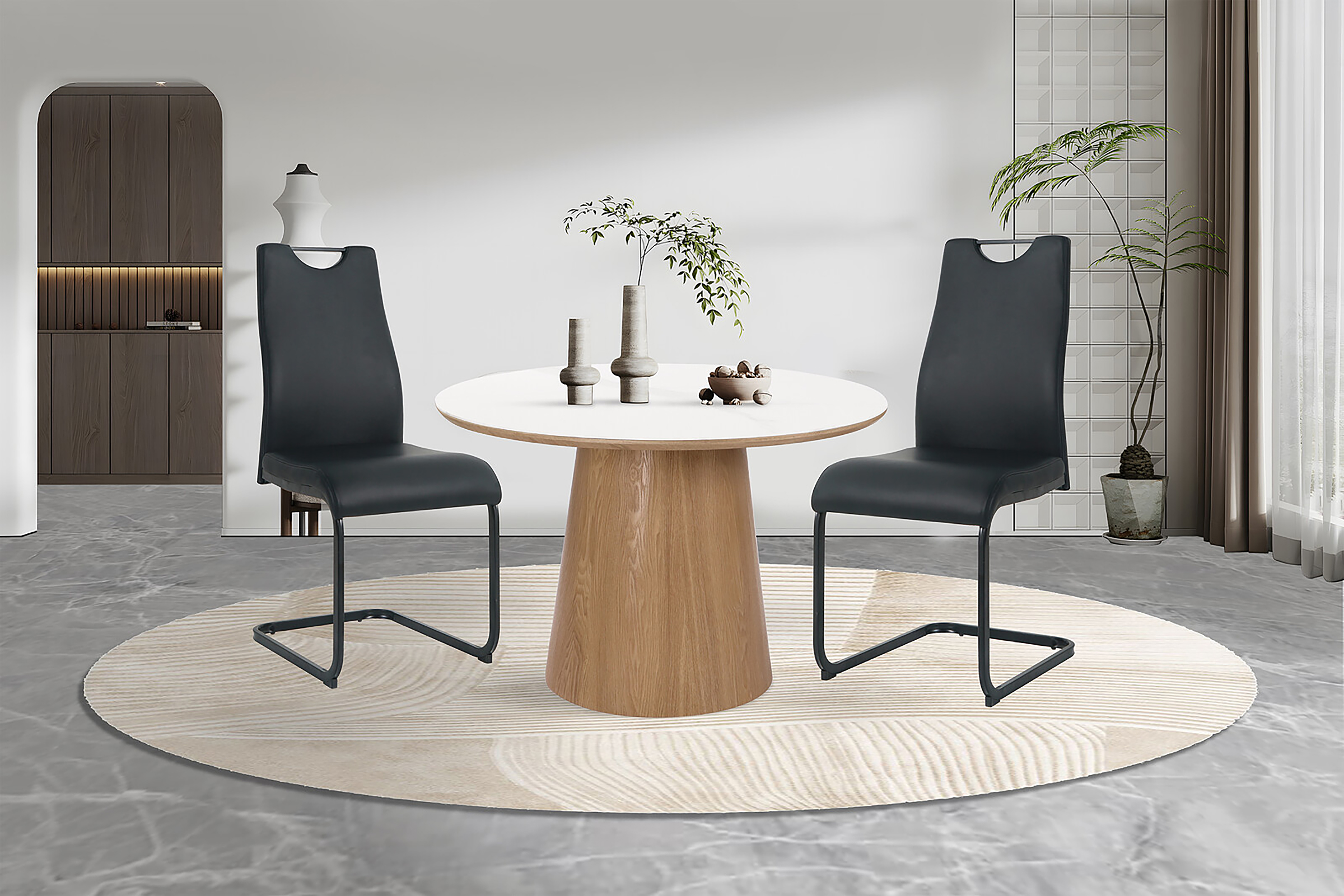 2x Cantilever chairs Dimaci Black