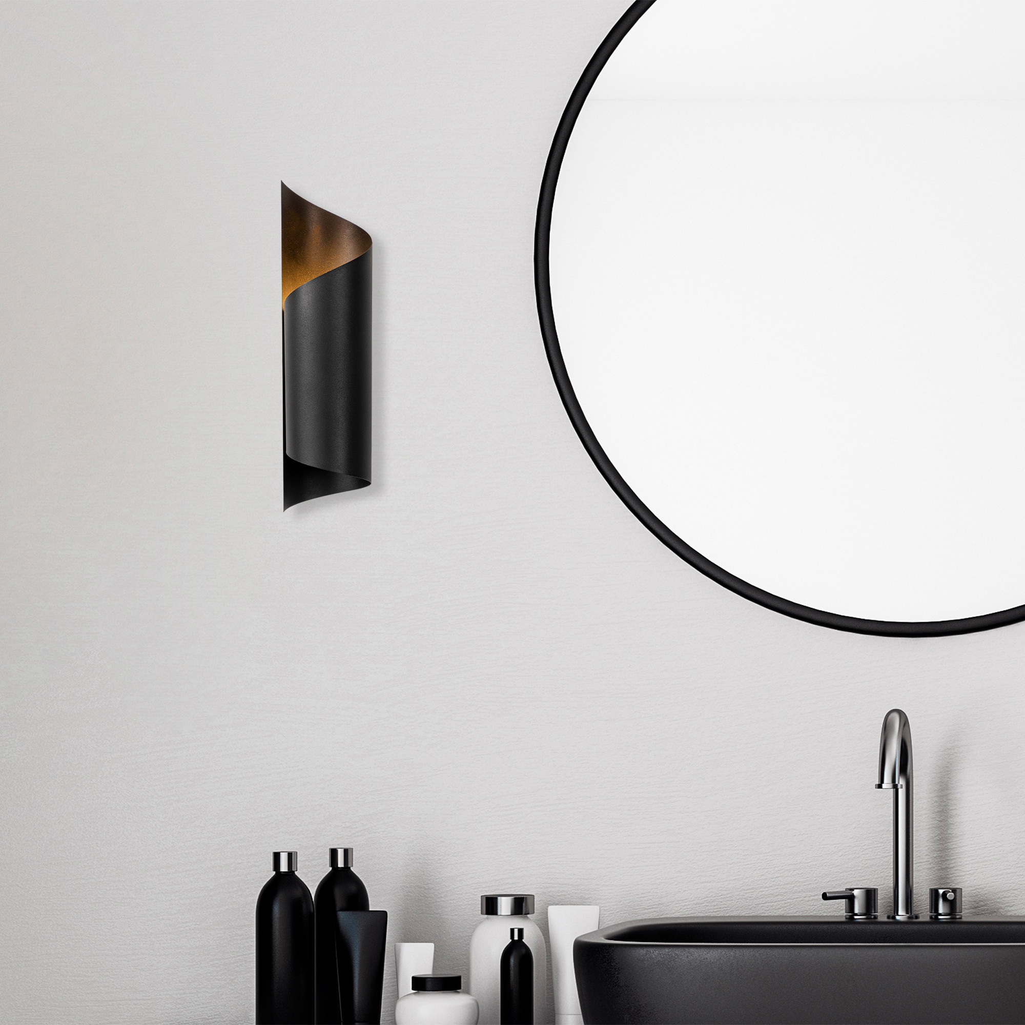 Sivani MR-838 Wandlampe Eisen Schwarz