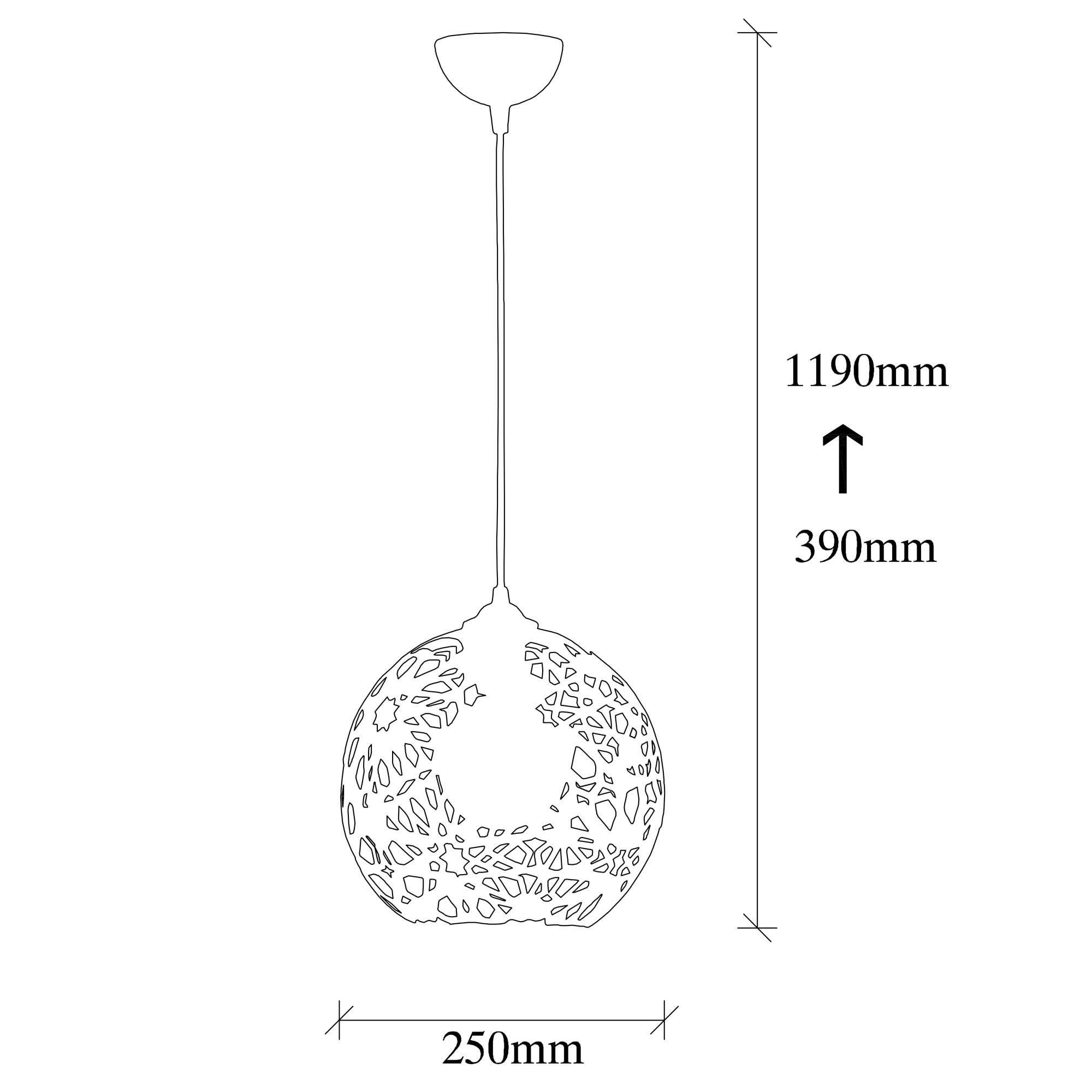 Fellini MR-785 lampada a sospensione ferro nero