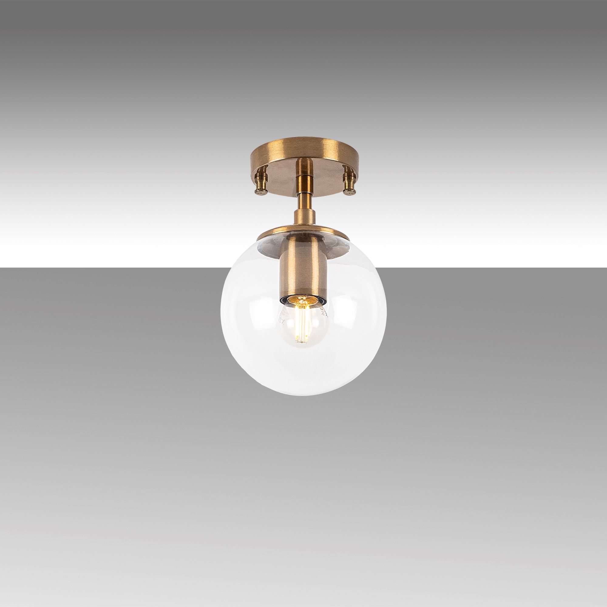 Atmaca 10215 Deckenleuchte Metall Glas Gold