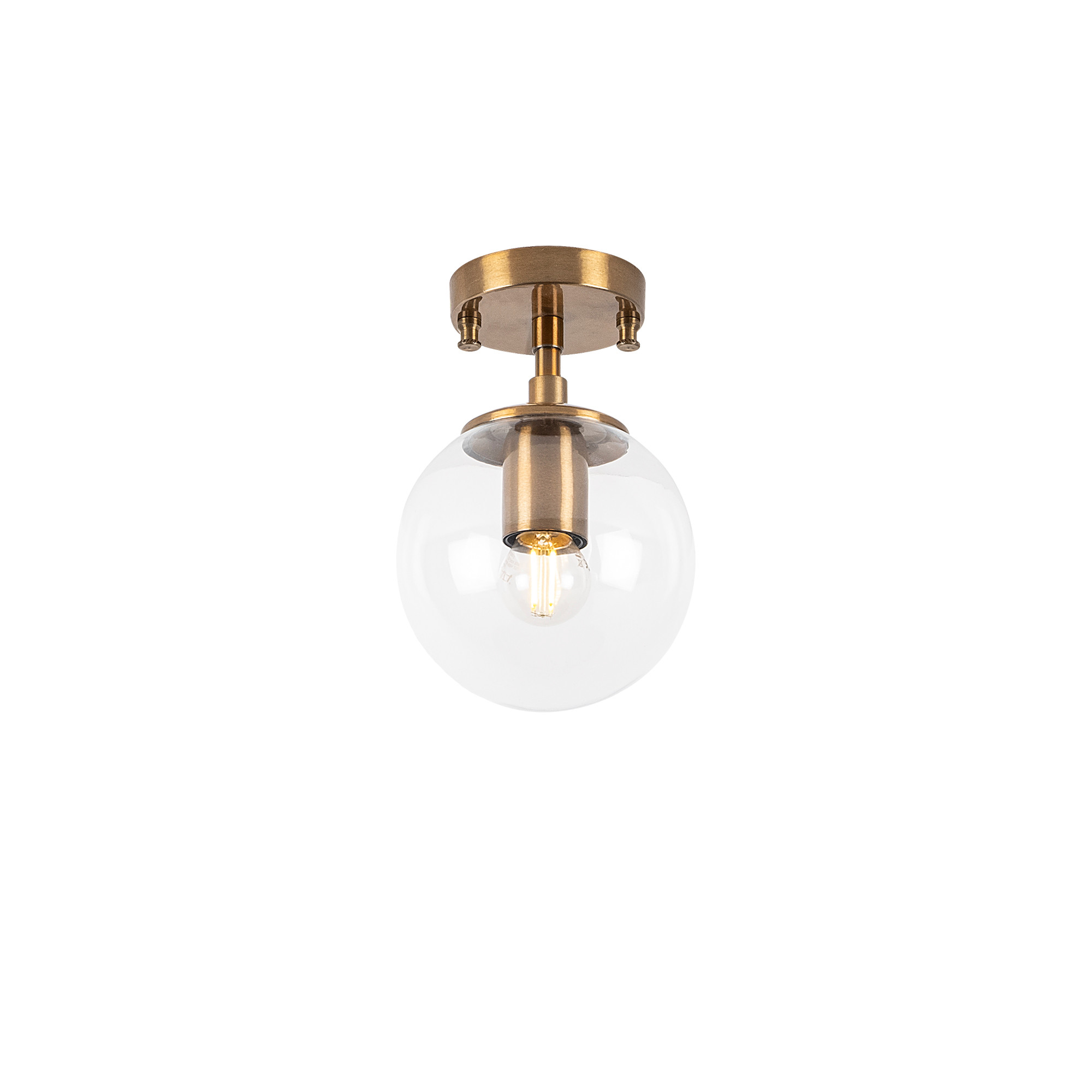 Atmaca 10215 Deckenleuchte Metall Glas Gold