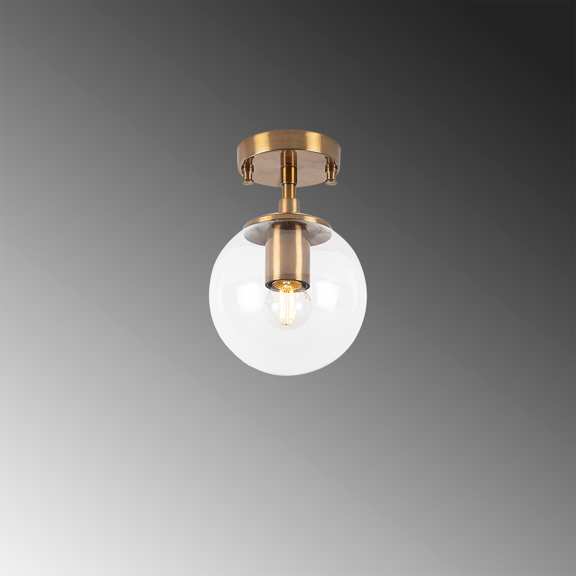 Atmaca 10215 Deckenleuchte Metall Glas Gold
