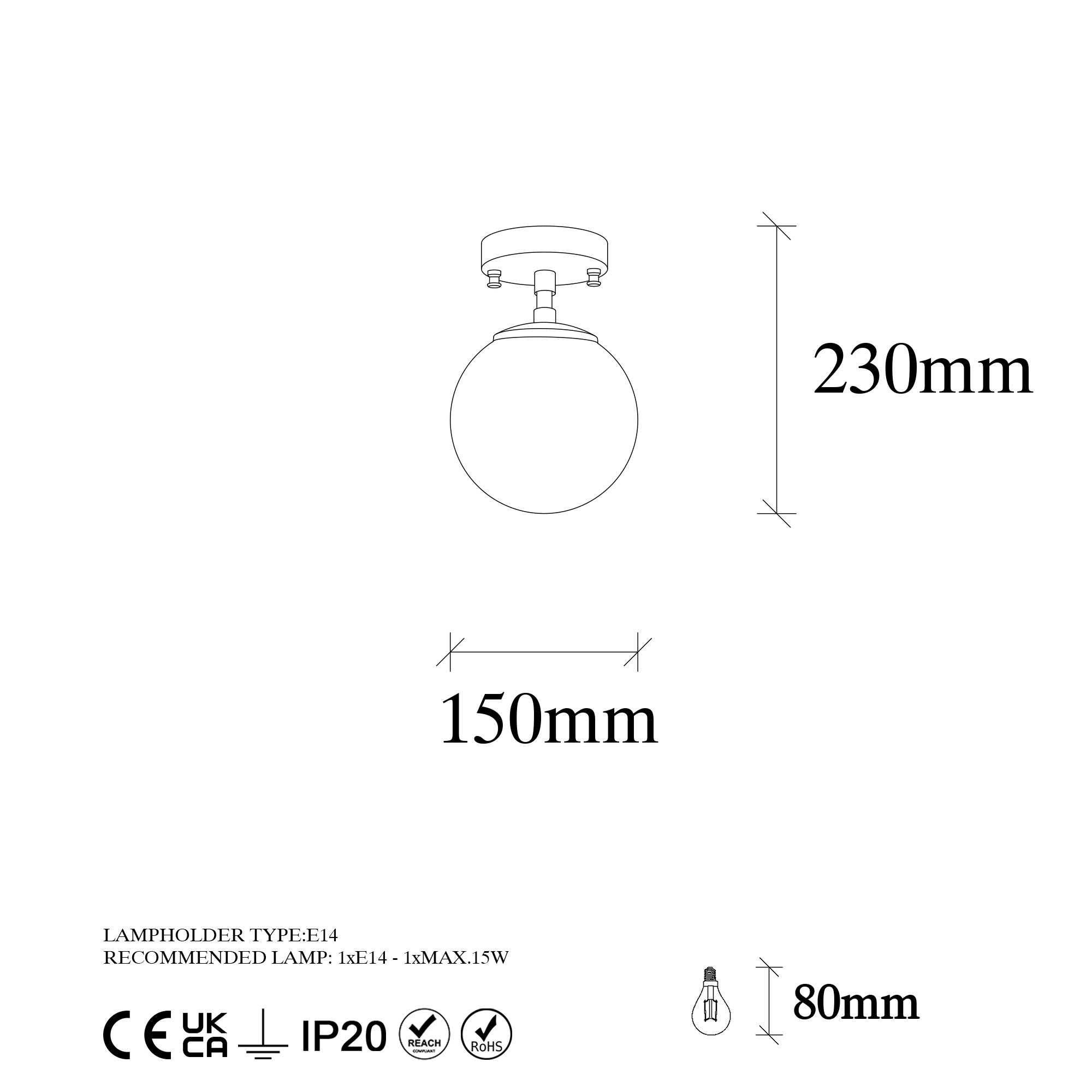 Atmaca 10215 Ceiling lamp Metal Glass Gold