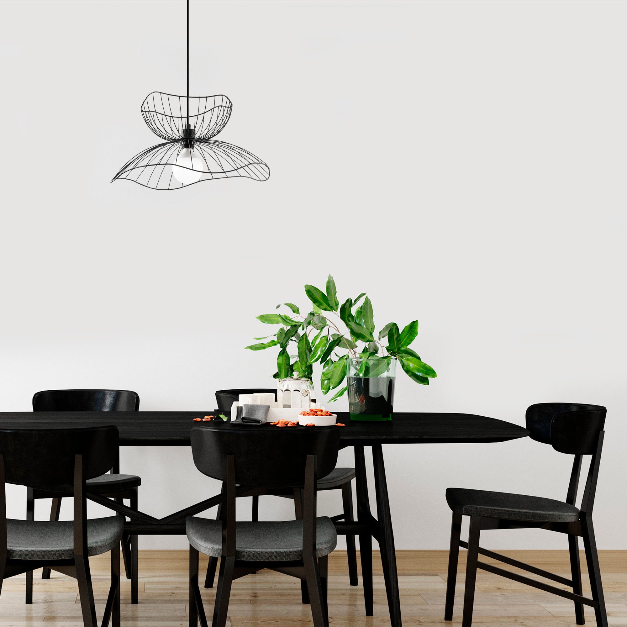Farac 6390 Pendant Lamp Metal Black