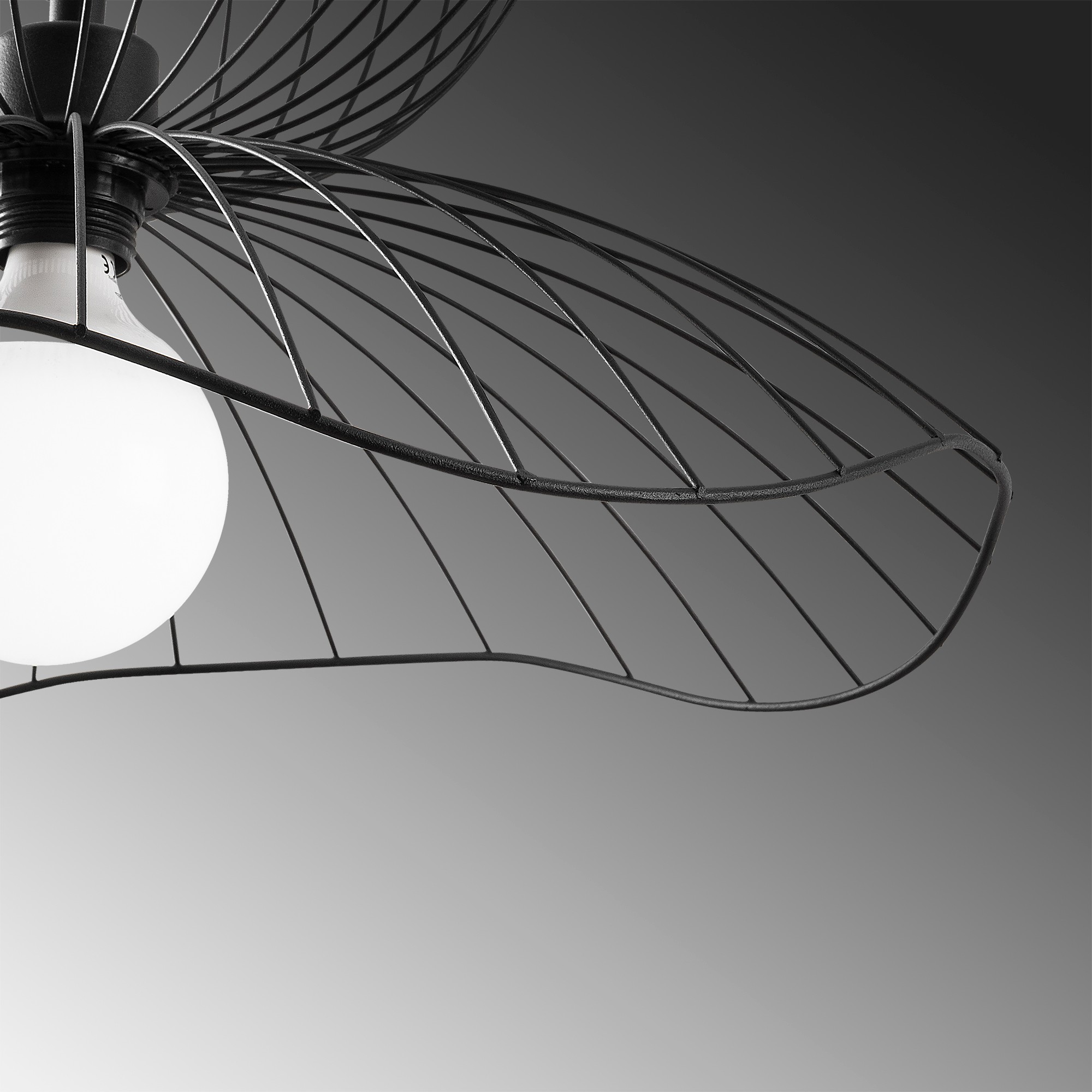 Farac 6390 Pendant Lamp Metal Black