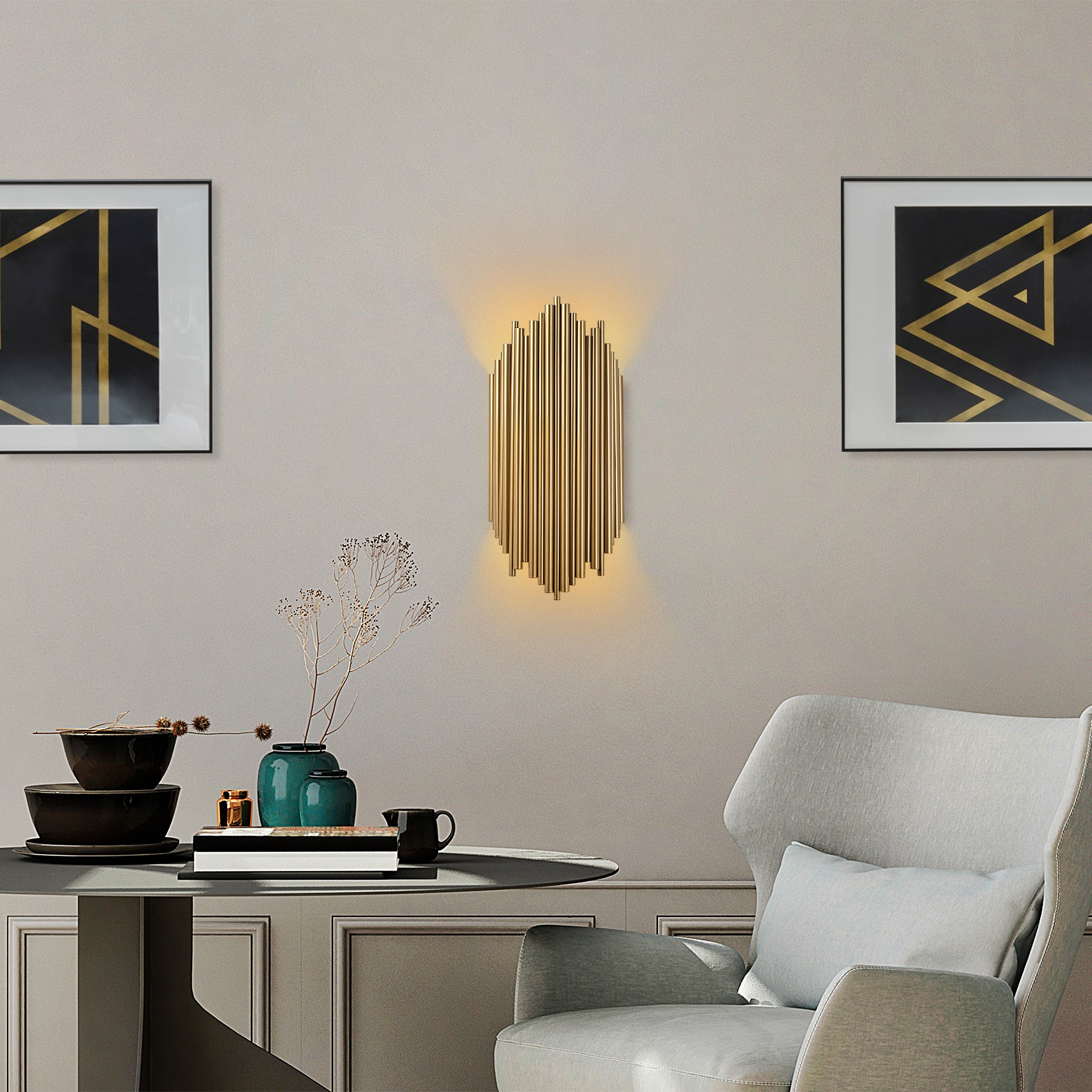 Kara 13346 Wall lamp Metal Gold
