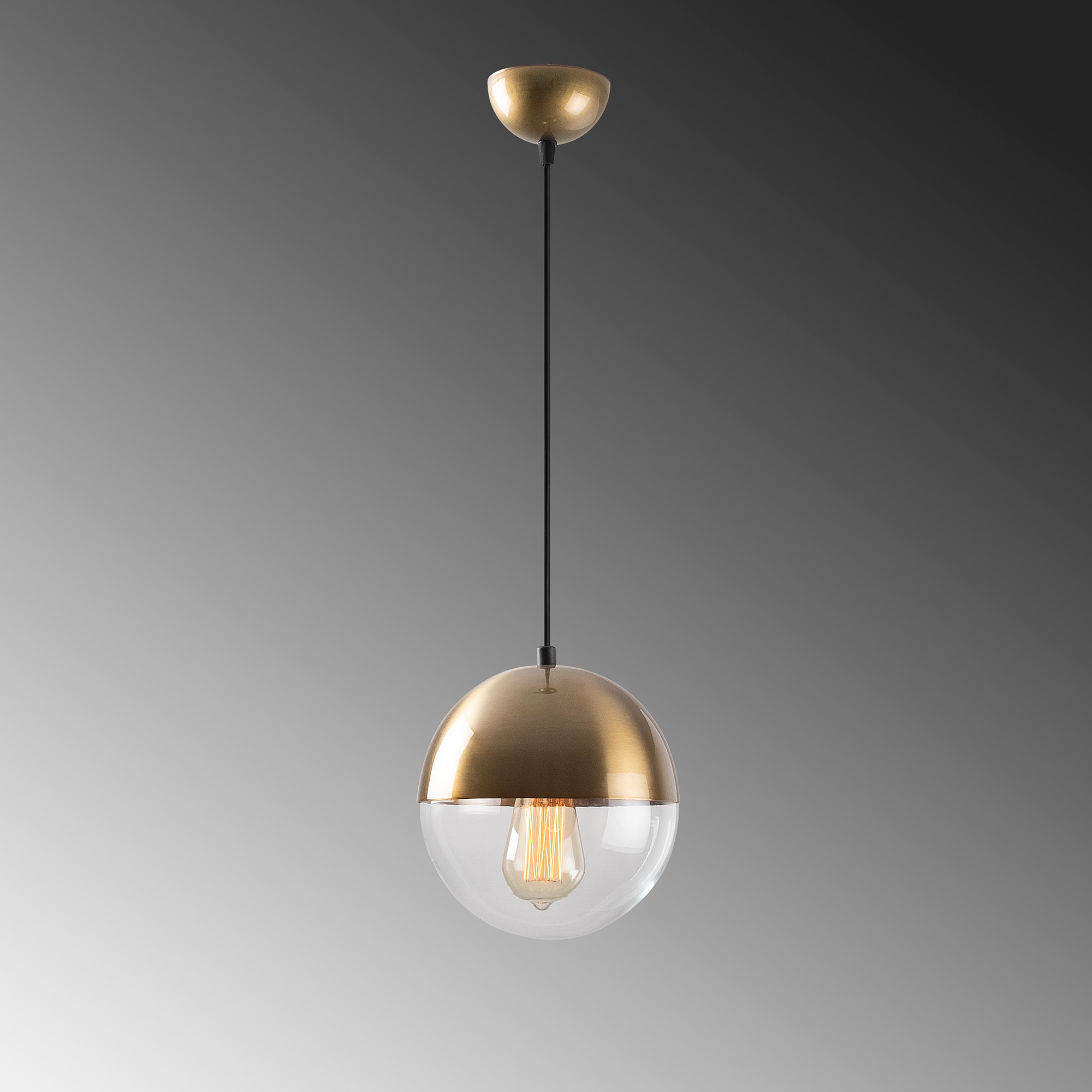 Bastos 2105 Hängelampe Metall Glas Gold