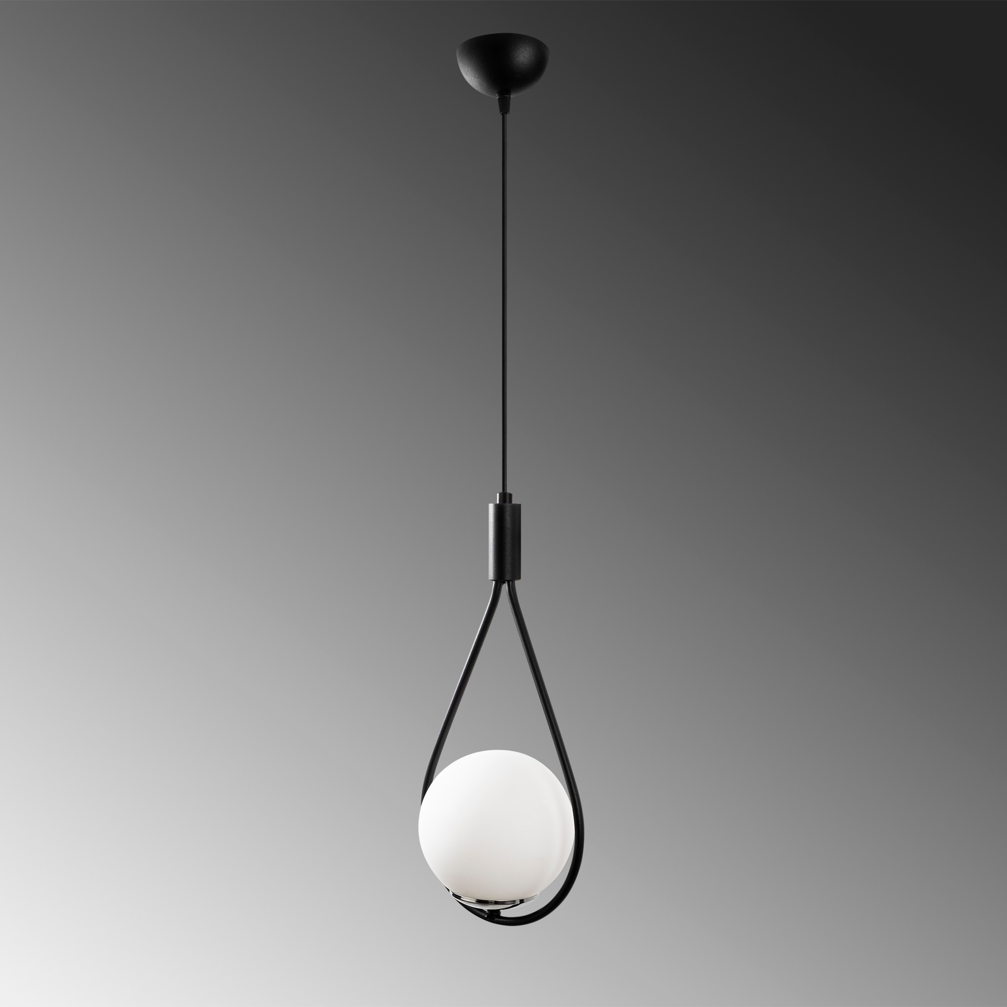 Mudoni MR-937 Pendant Lamp Iron Glass Black