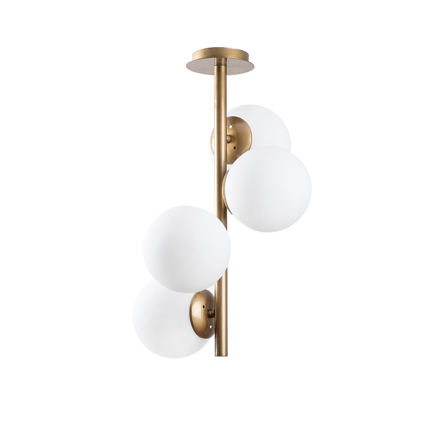 4-Flammig Faze NT-138 Deckenleuchte Metall Glas Gold