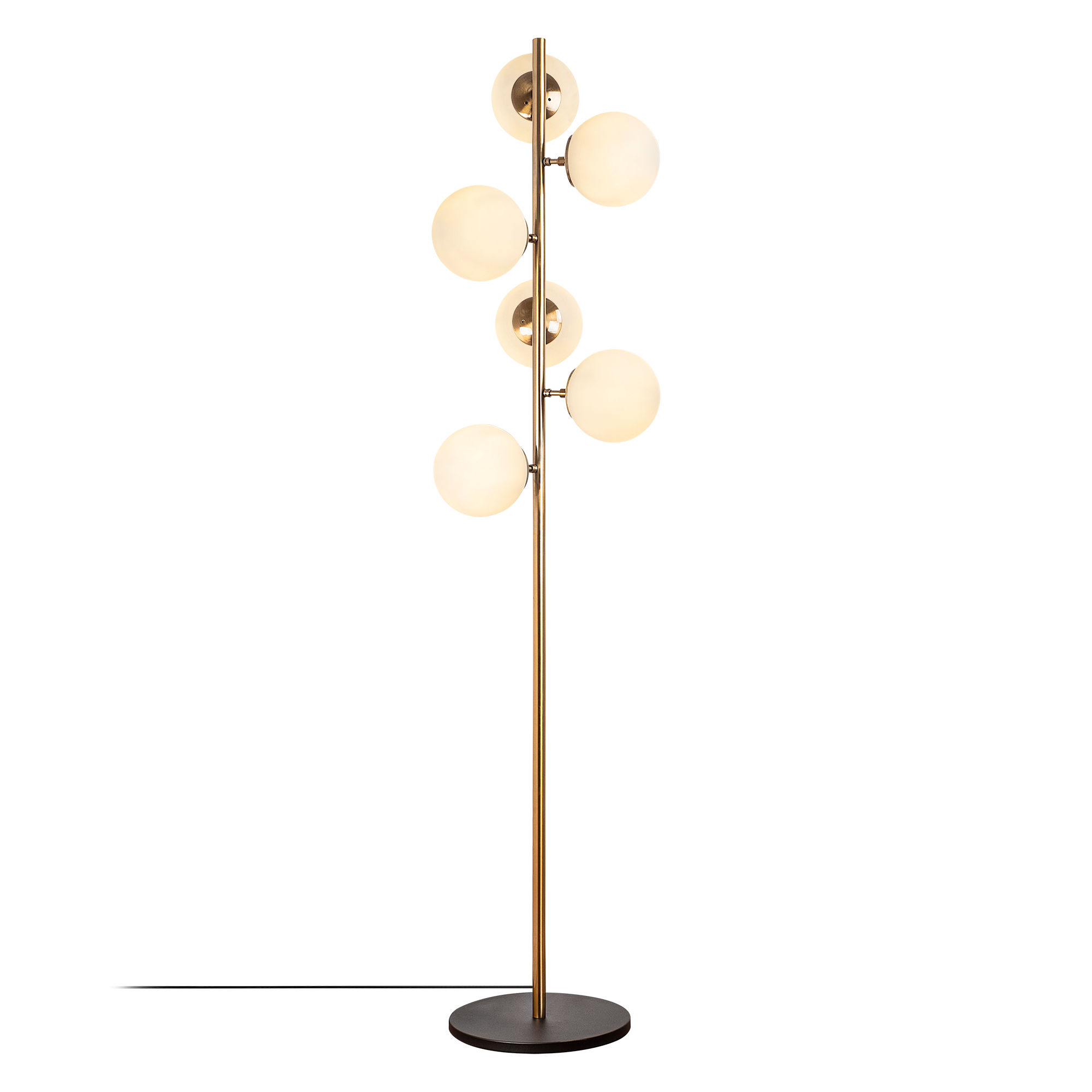 6-Flammig Stehlampe Fazli 10510 Metall Glas Gold