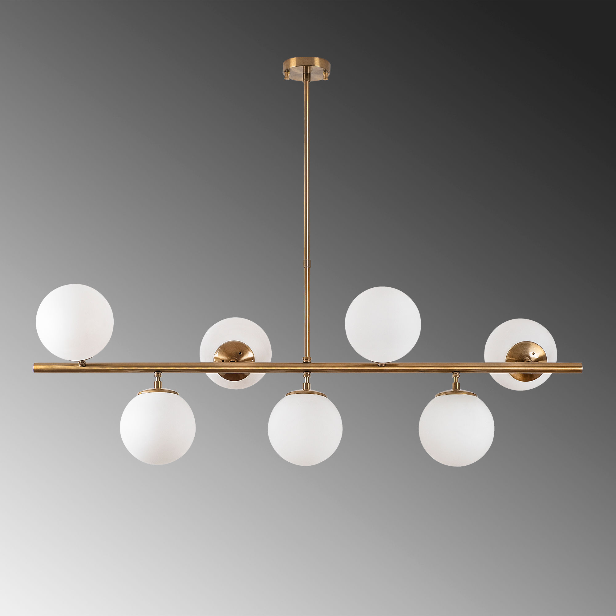 7-Flame Ceiling Lamp Fazli 10535 Metal Glass Gold